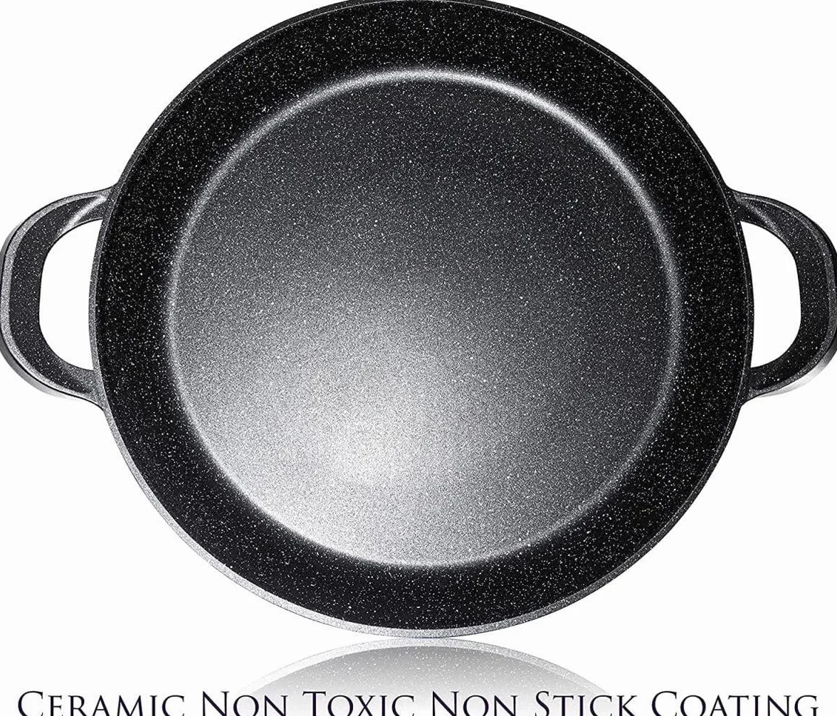 Patelnia Paella 36 cm GREBLON powłoka marmurowa nieprzywierająca do indukcji