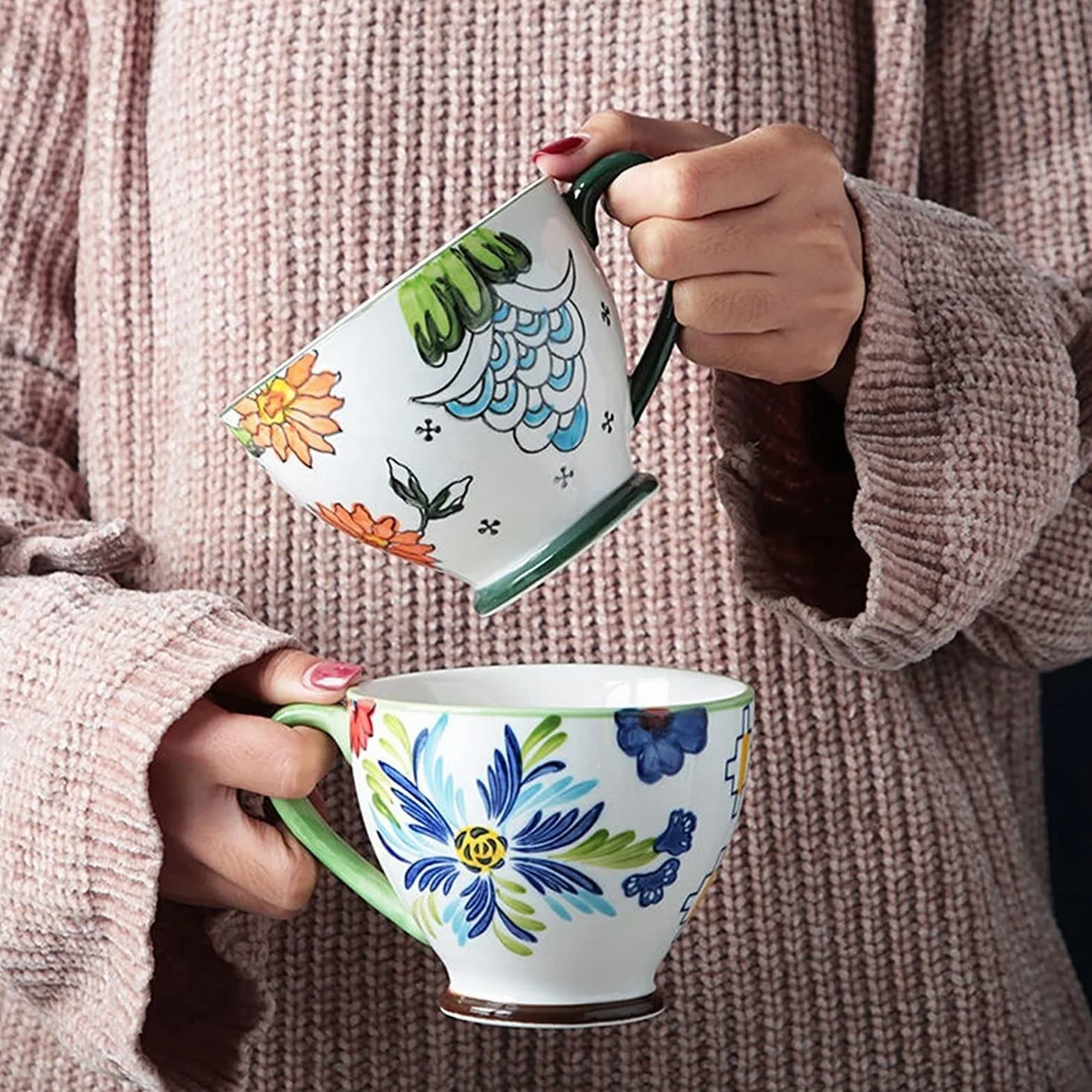 Filiżanka do herbaty, Kubek z porcelany Cupbone, Premium Ceramiczny Kubek Do Kawy Filiżanka Herbaty Filiżanka Wody, Kubek Ceramiczny Kubek Płatki Owsiane Śniadanie Kawa Butelka Mleka Kreatywny Ręcznie