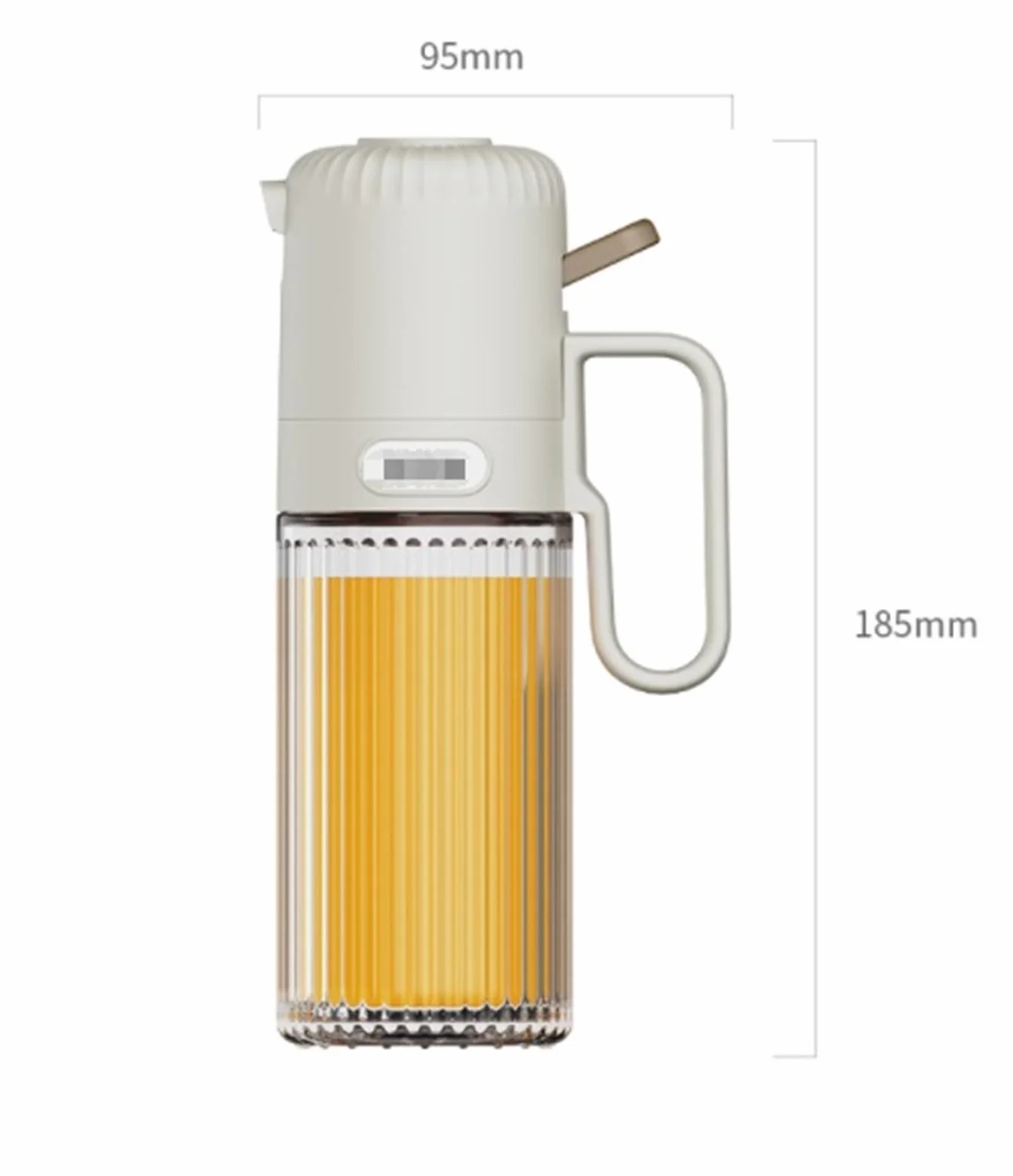 Butelka Oliwę 2 W 1 Szklany Domowy Rozpylacz Oleju I Dozownik Do Smażenia Grillowania Dozownik Oleju Kuchennego(White)