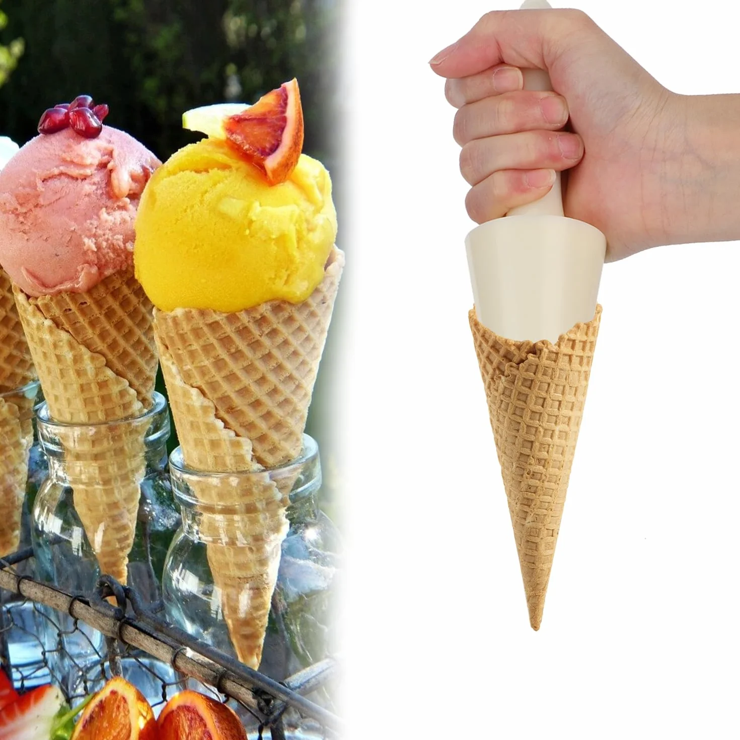 Wałek Do Pizzy, 2 Szt. 9,3 Cala Foremki Do Lodów W Kształcie Stożka Wałek Do Jajek DIY Formy Plastikowe Formy Do Kremowego Rogu