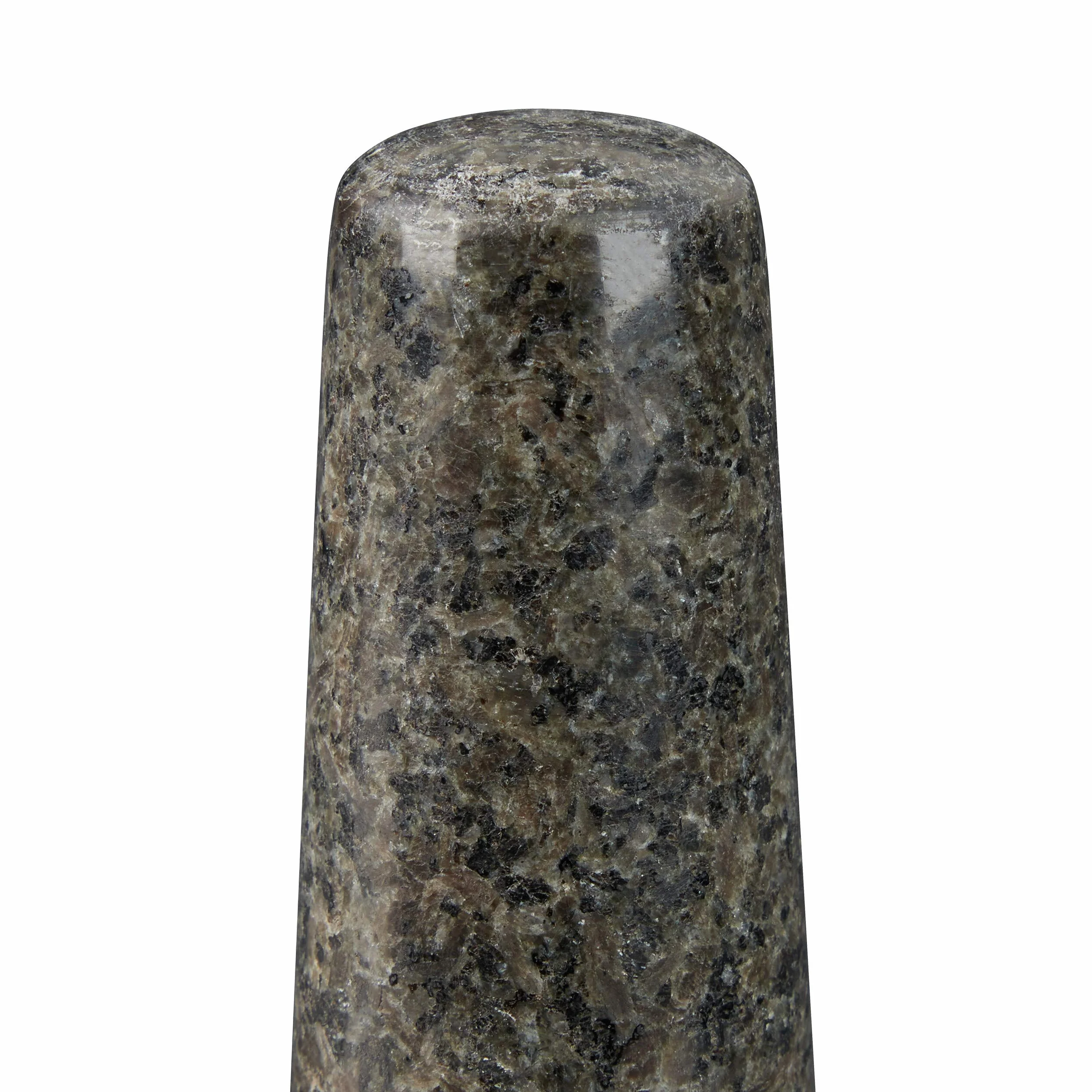 relaxdays Moździerz granitowy z tłuczkiem, wytrzymały i trwały, przyprawy, zioła, polerowana moździerz kamienny, Ø 16 cm, 400 ml, szary, 8 x 16 x 16 cm
