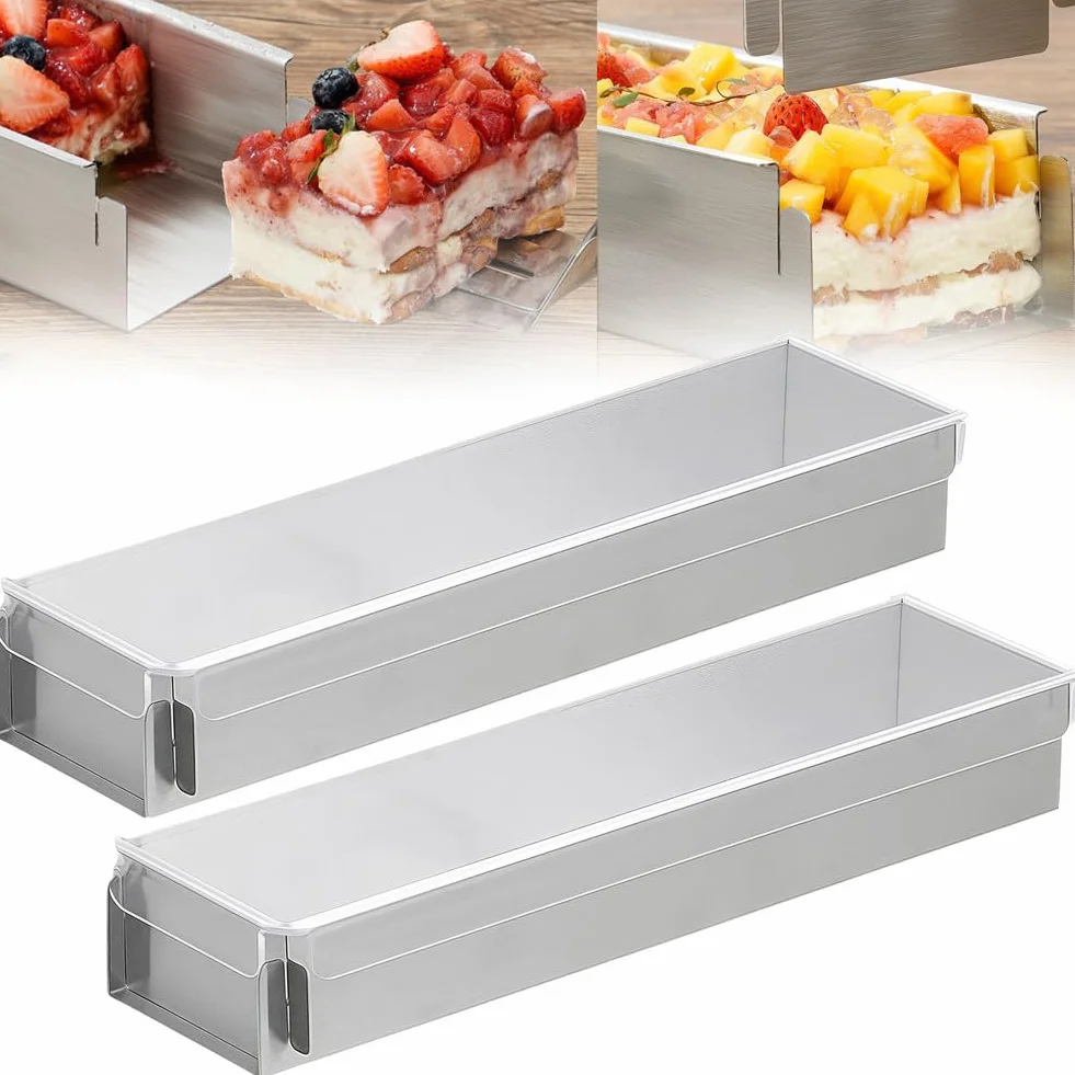 Prostokątna forma do ciasta, nieprzywierające formy tiramisu, blacha do pieczenia ze stopu aluminium do sernika Tiramisu, regulowana forma do ciasta