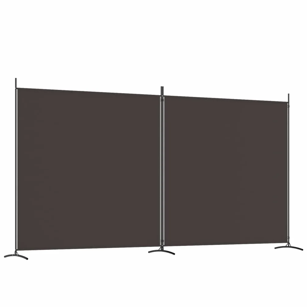 vidaXL Rozdzielacz 2-panelowy Brązowy 348 x 180 cm Tkanina