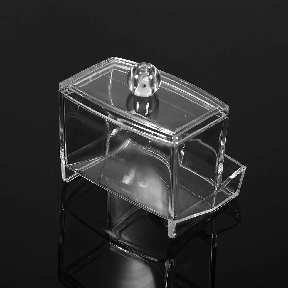 Nikou Qtips pojemnik na patyczki higieniczne – Qtip dozownik patyczków higienicznych, akrylowy pojemnik na aptekę, patyczki higieniczne, płatki do makijażu, kosmetyki