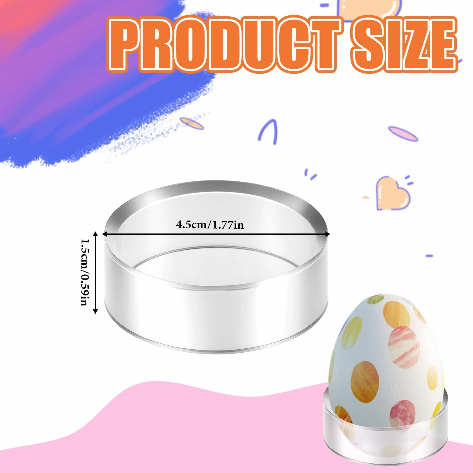 10 sztuk akrylowych uchwytów na piłki, 4,5 cm, przezroczyste, okrągłe, z tworzywa sztucznego, akrylowe, okrągłe, do stojaka, sztalugi, do piłki golfowej, baseballa, softballa, softballa, softballa, 10