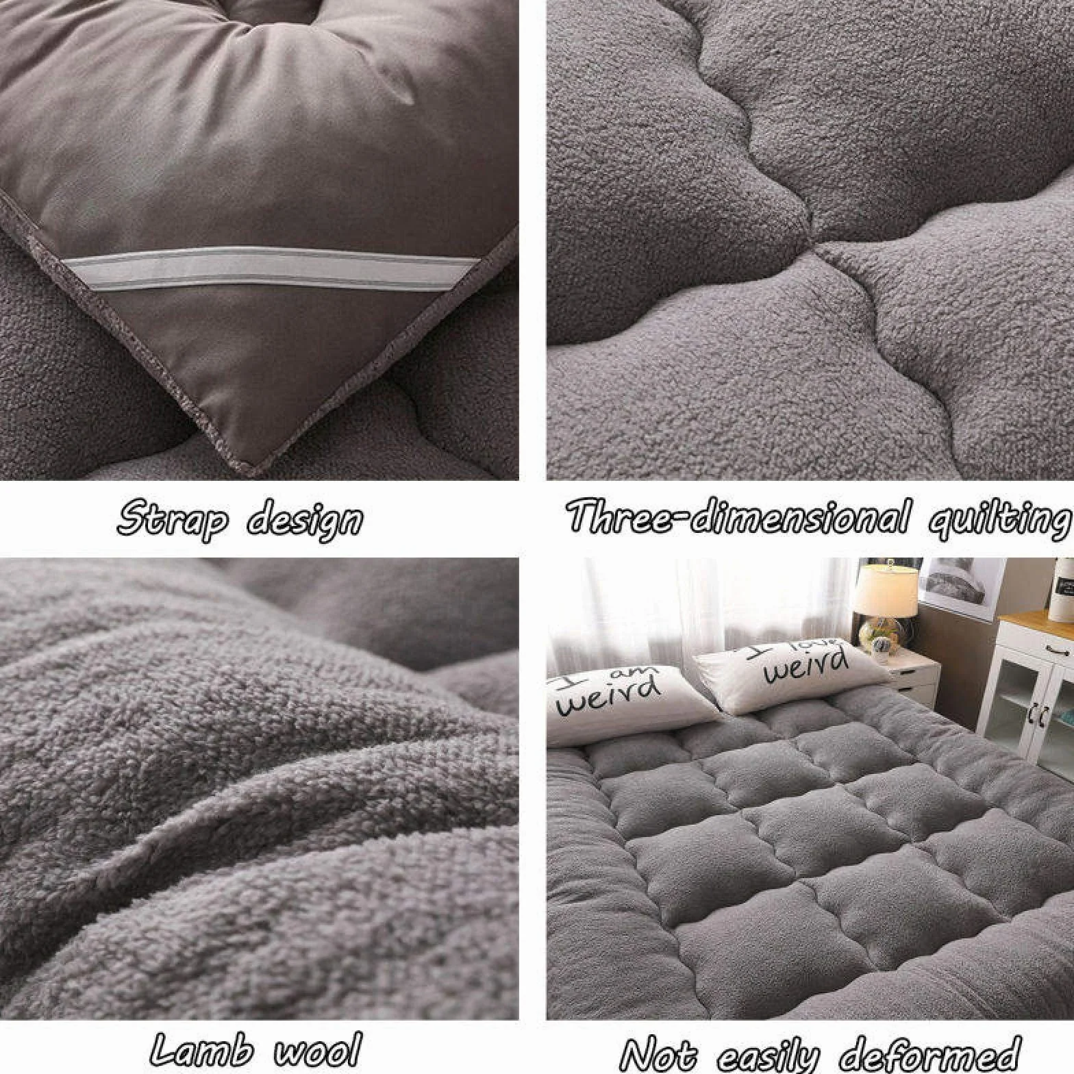 Pogrubiony materac podłogowy futon - miękka składana przenośna japońska mata tatami, podwójny pojedynczy rozmiar Queen, jasny kolor kawy - 60 * 120 cm