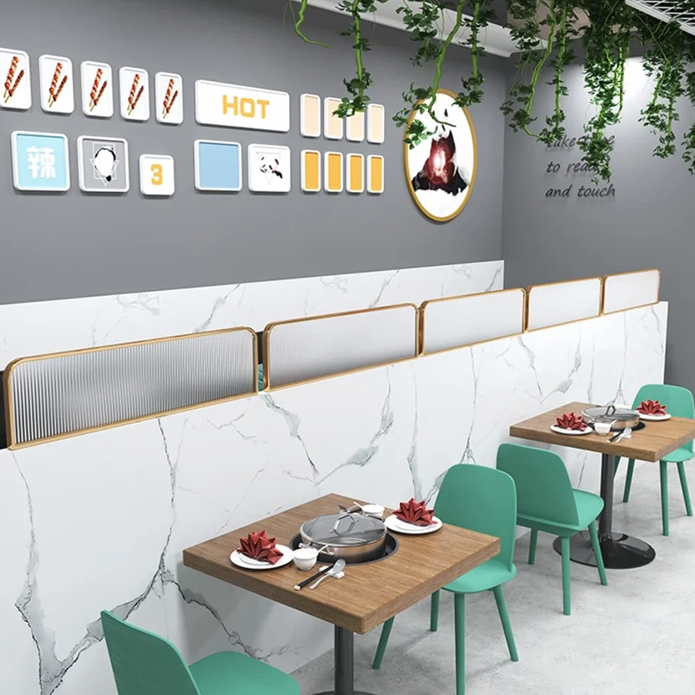 Złoty panel działowy na biurko, 0,9 m x 30 cm, przegroda biurowa, przegroda do restauracji i hotelu, stylowa do przestrzeni roboczych, zwiększająca produktywność i estetykę