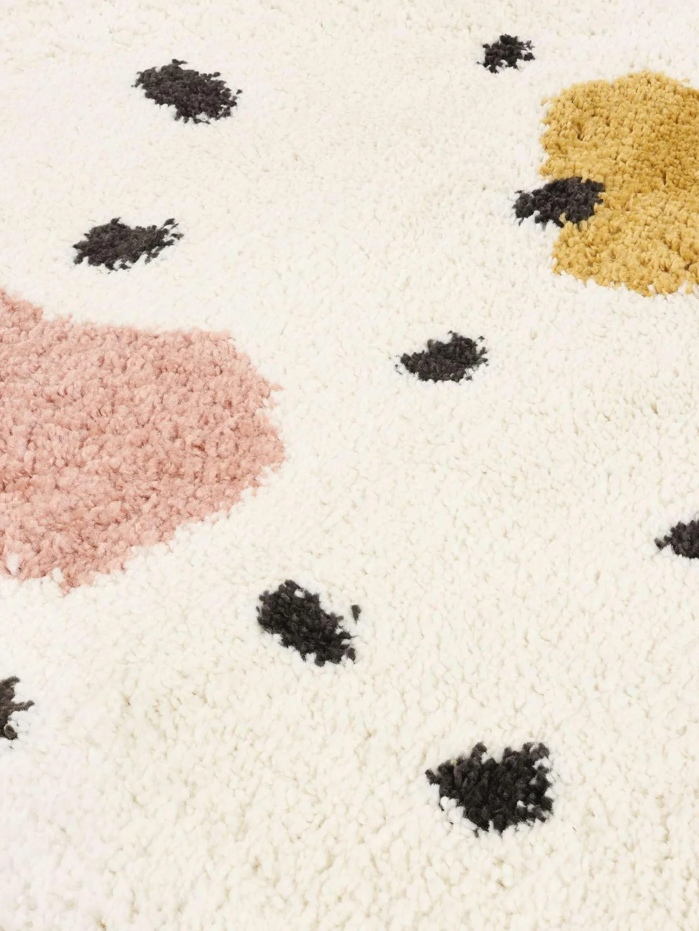 RugVista Spotty, Dywan dziecięcy, Nowoczesne, 160 x 230 cm, Prostokąt, Wysoki, Pokój Czyścić wyłącznie chemicznie, Bez niebezpiecznych chemikaliów, Off White