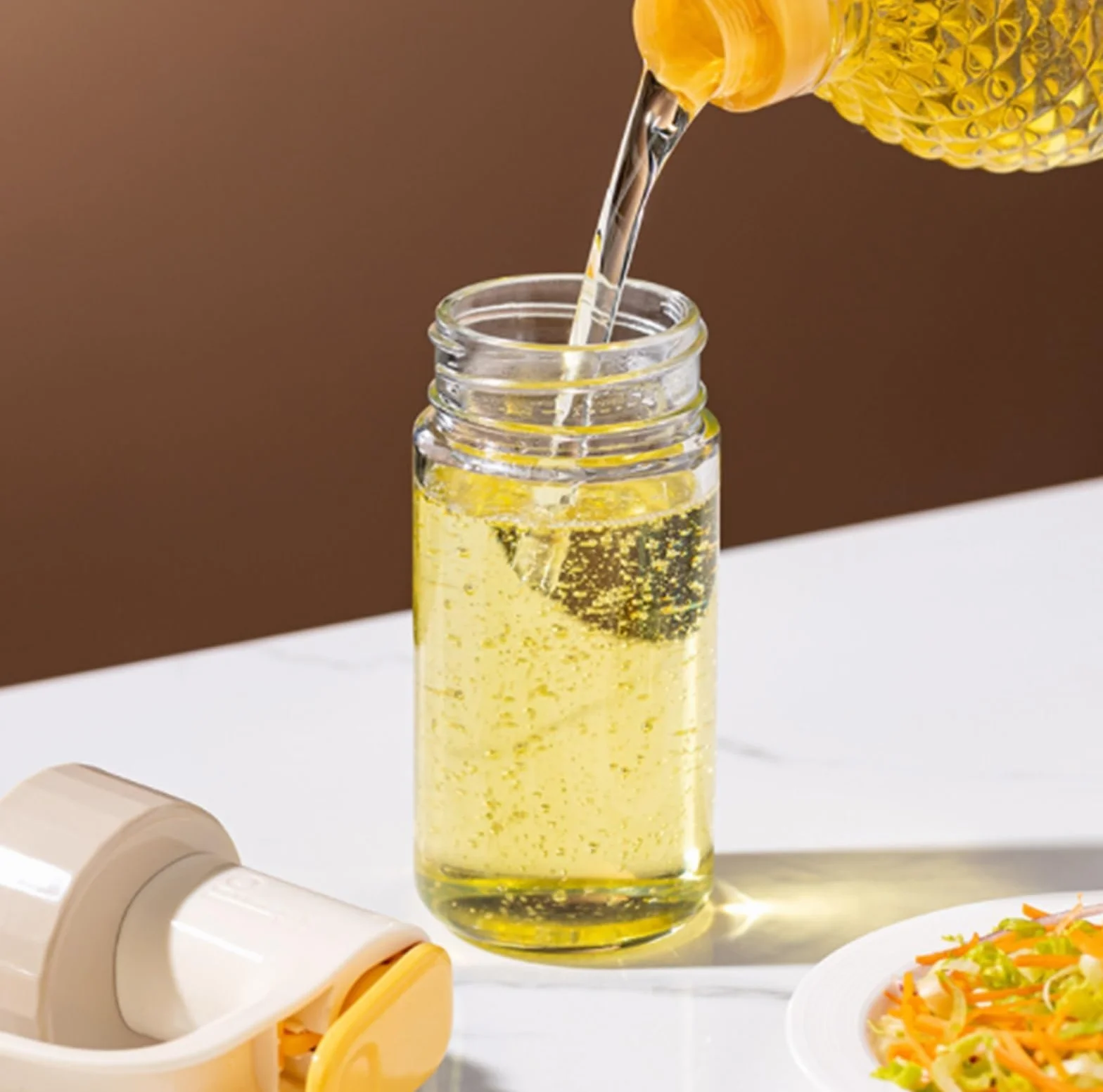 Butelka Z Dozownikiem Oliwy Szklana Butelka Dozownika Oliwy Z Oliwek, Rozpylacz Oleju, Odpowiedni Do Grillowania, Smażenia Sałatek Akcesoria Kuchenne(250ml)