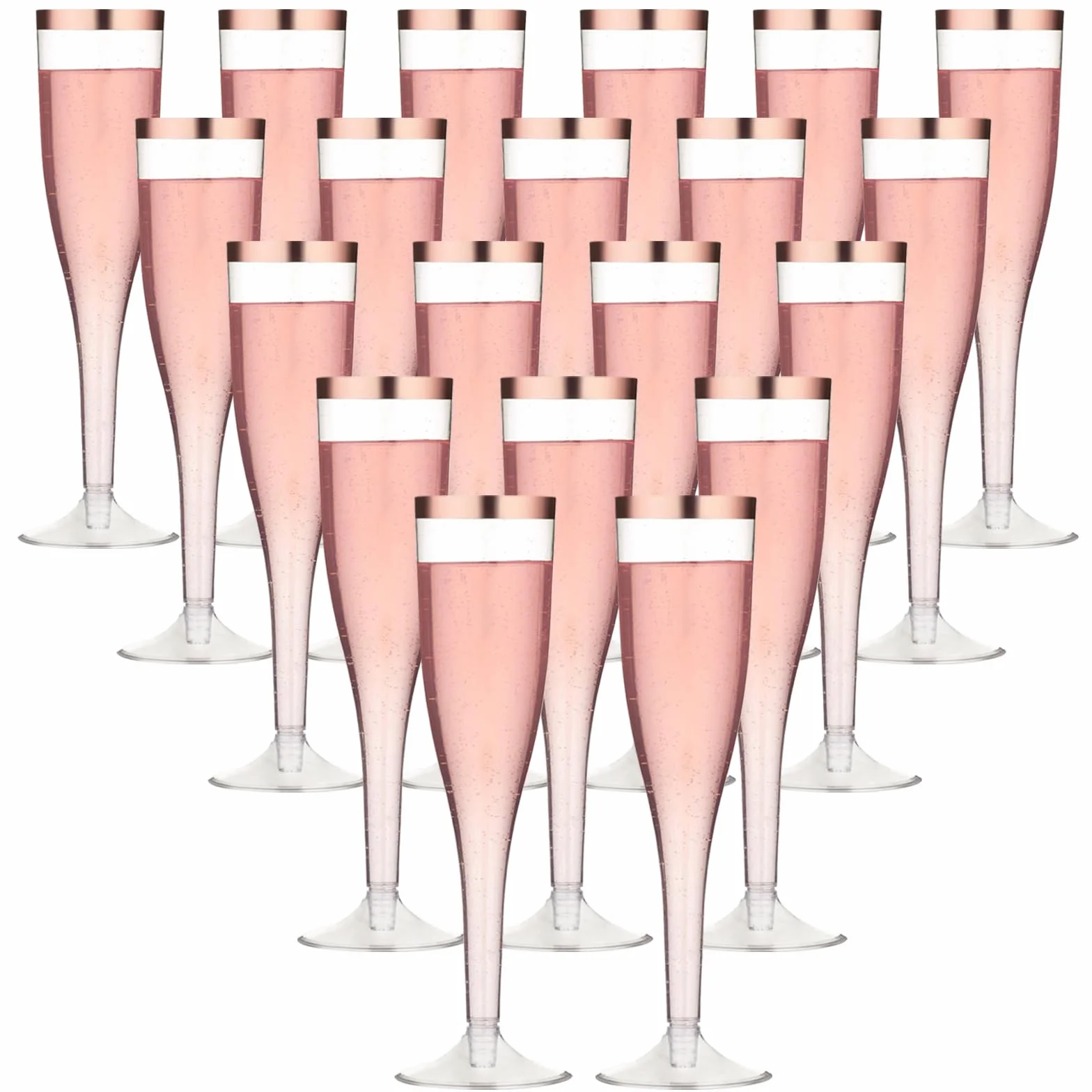 Plastikowe kieliszki do szampana, 20 sztuk, 100 ml, kieliszek do szampana, kieliszek do szampana, na przyjęcie szampana, imprezę, piknik, kieliszki do wina, urodziny, wesele
