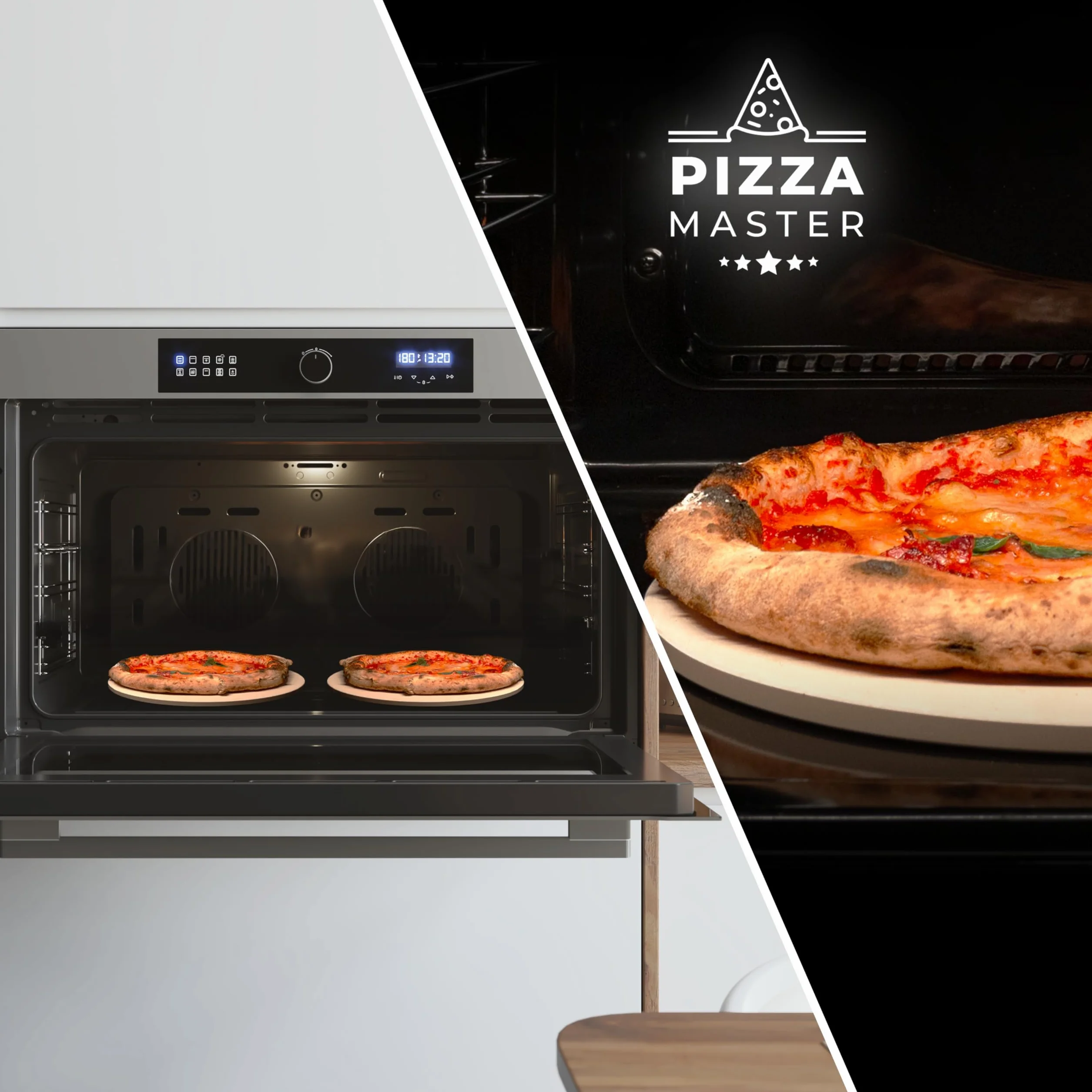 Cecotec Wielofunkcyjny piekarnik Bolero Hexa AF319000 Inox A 3800 W, pojemność 133 l, 11 funkcji z Airfryer Master, Mistrz pizzy, Steam Asisst, Steam EasyClean, 3D Cooking, Defrost