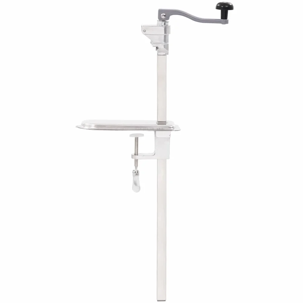 Otwieracz do puszek z aluminium i stali nierdzewnej o długości 70 cm, obracany o 360 stopni uchwyt korbowy, klamra mocująca do stołu, ręczne urządzenie do otwierania puszek i puszek w