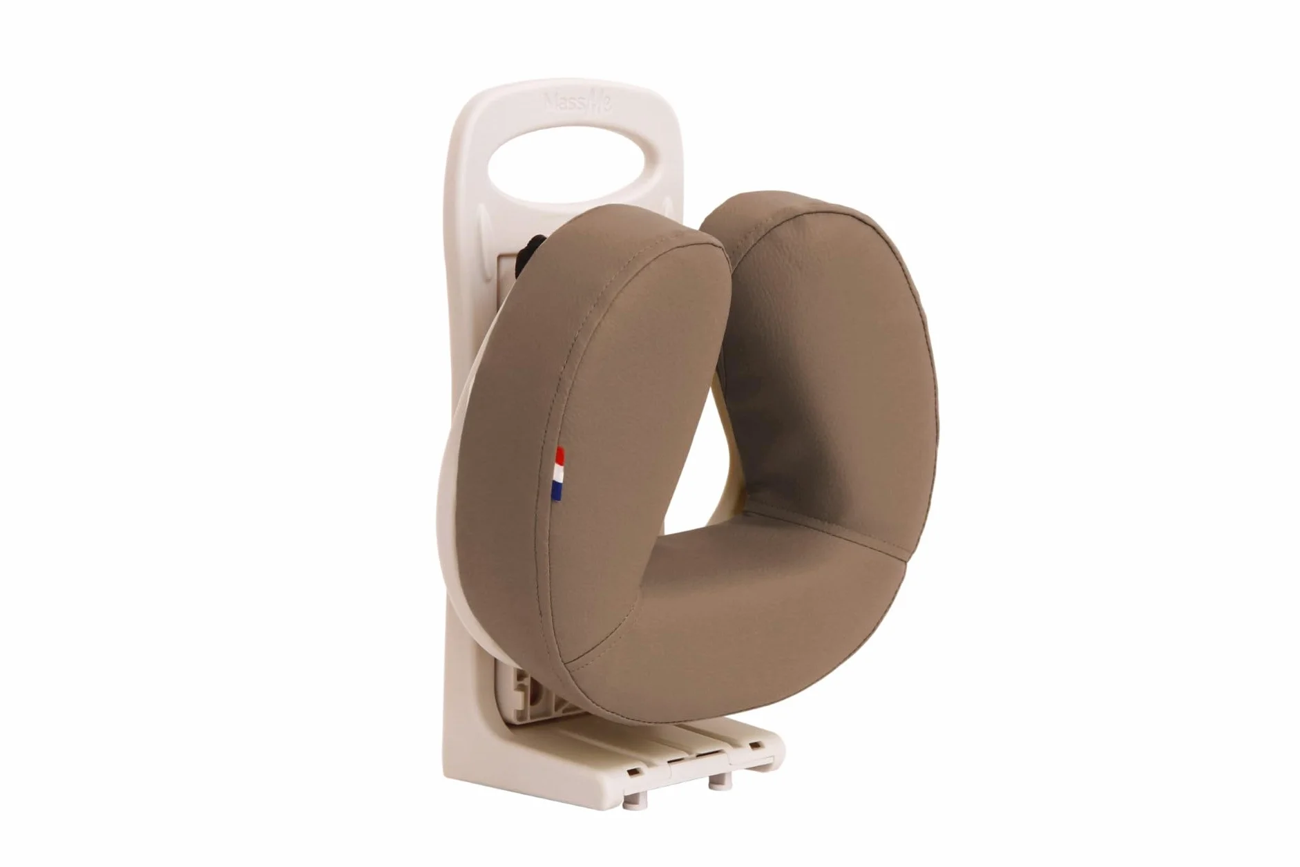 Leżący lub siedzący zagłówek do masażu do łóżka lub stołu, regulowana wysokość i nachylenie, ergonomiczna poduszka z pamięcią kształtu 8 cm, składany, uchwyt do przenoszenia (Brązowy)