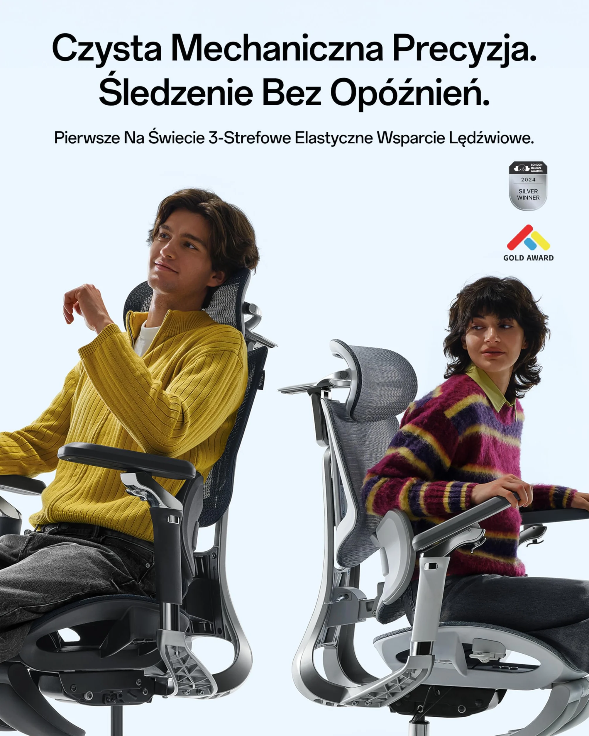 Hbada E3 Pro Edycja 2026 Ergonomiczne Krzesło Biurowe, Ergonomiczny Fotel Siatkowy z 3-strefowym Pływającym Wsparcie Lędźwiowym, Zagłówek 4D, Podłokietniki 720° (Czarne, Bez podnóżka)