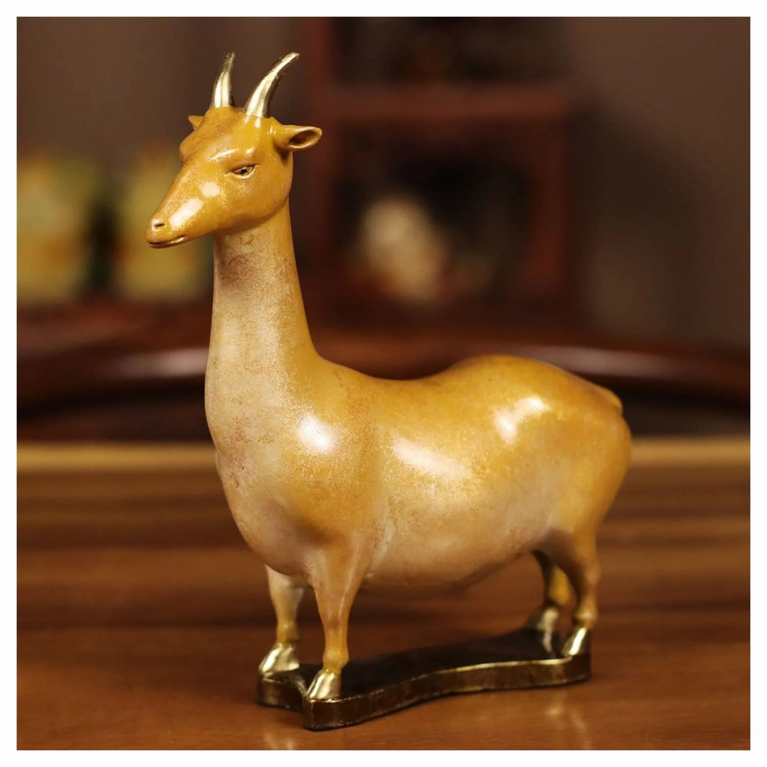 Dekoracje na biurko Chiński znak zodiaku owce mosiężne ozdoby pomyślna pomyślna owca dobre moralne ozdoby strona główna salon biuro dekoracje na biurko Akcesoria do biurka domowego