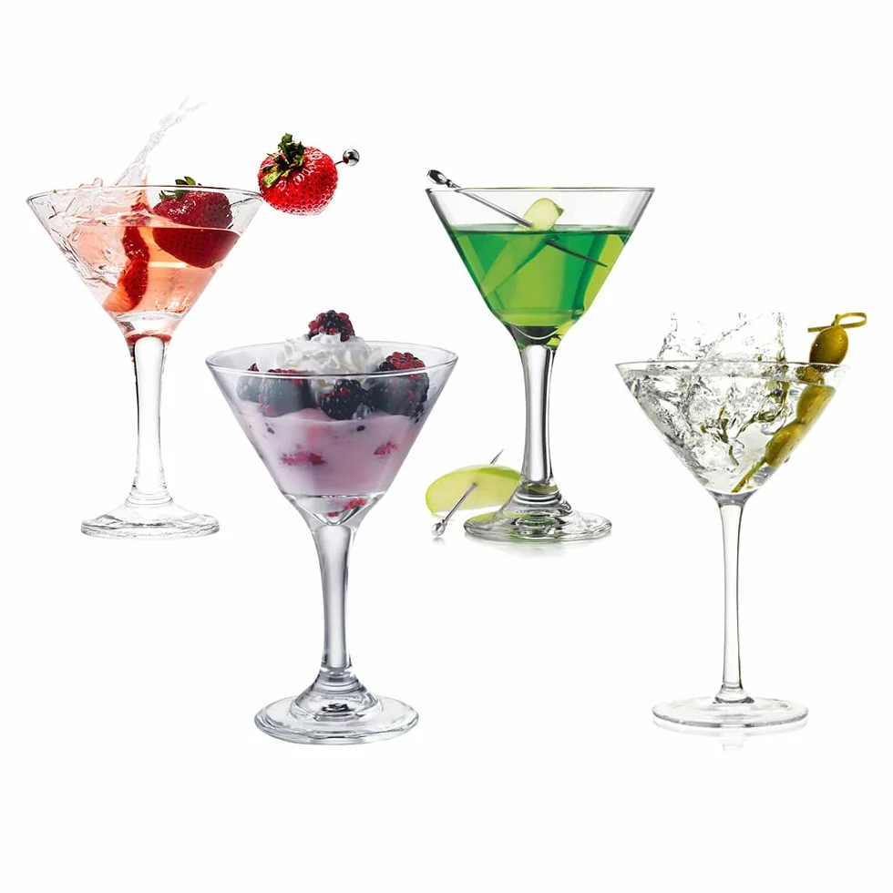 Royal Leerdam zestaw 4 kieliszków martini z przezroczystego szkła o pojemności 25 cl – eleganckie, wytrzymałe i nadają się do mycia w zmywarce