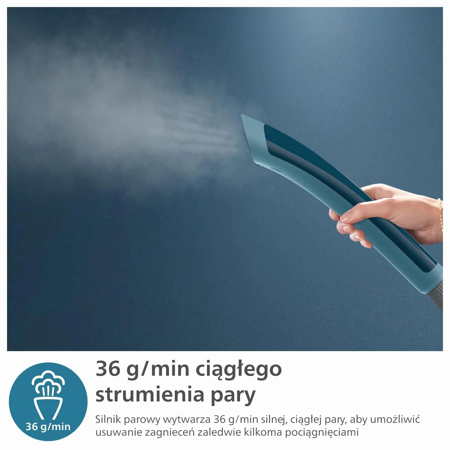 Philips Parownica stojąca do ubrań z serii 1000, 1800 W, duży zbiornik na wodę 1,8 l, zintegrowana deska StyleBoard, 3 ustawienia pary, łatwe usuwanie zmechaceń (STE1040/20)