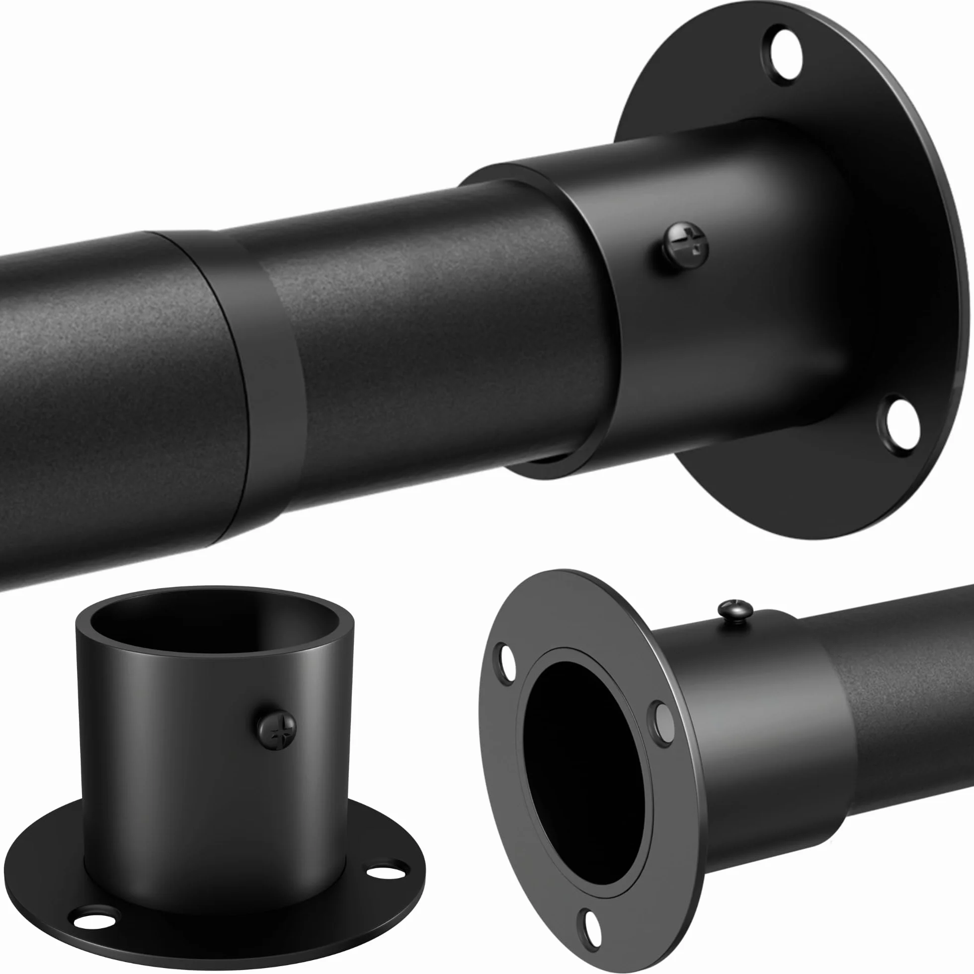 Drążek do szafy regulowany 85-160 cm średnica 32 mm czarny
