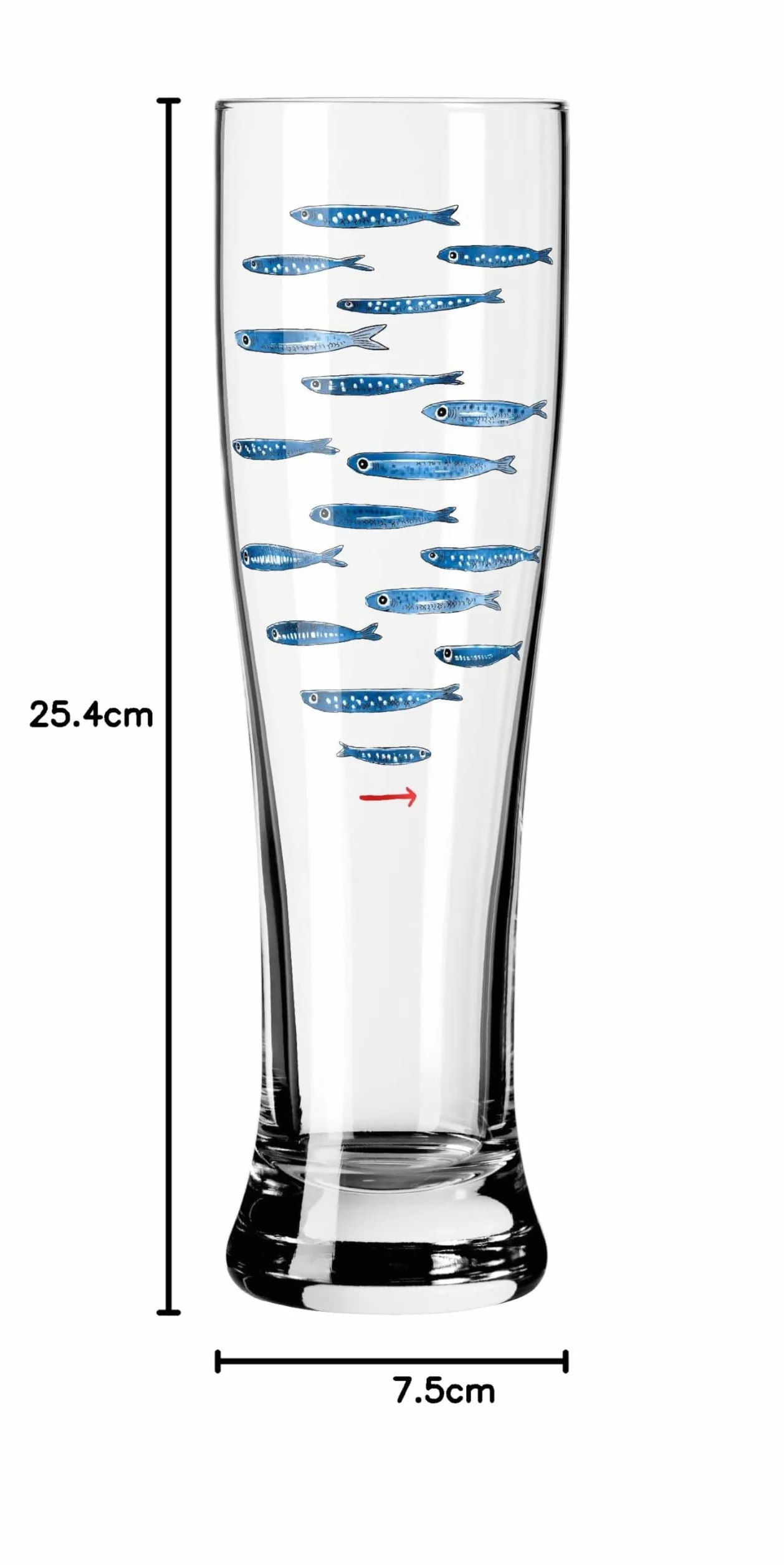 RITZENHOFF 3481007 Szklanki do piwa pszenicznego 500 ml - zestaw 2 szt. - seria czas przydatności zestaw nr 7, 2 sztuki z wielokolorowym nadrukiem cyfrowym
