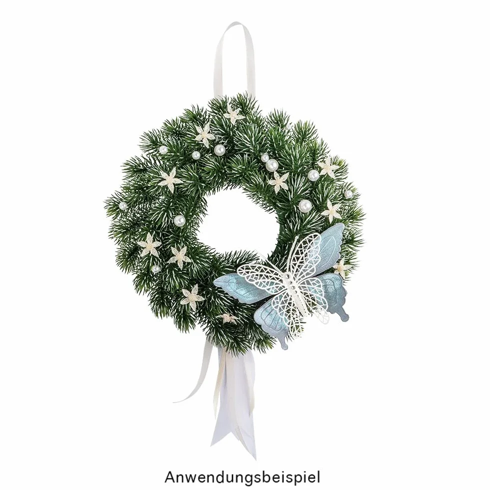 Ideen mit Herz dekoracyjna wieniec na Boże Narodzenie i zimę, choinka, średnica 30 cm