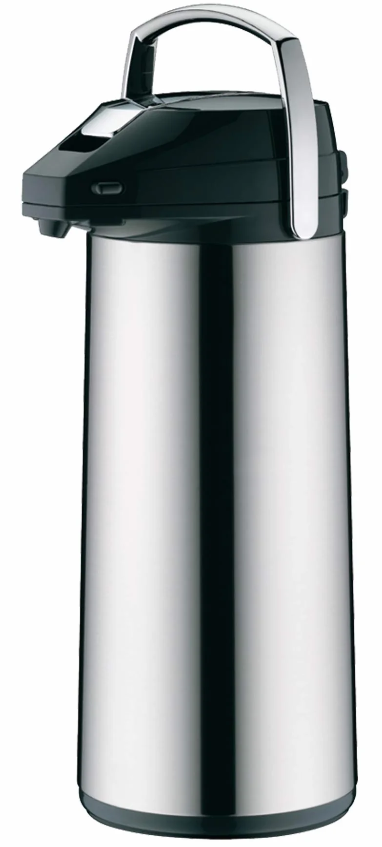 alfi 0987.000.300 dozownik do napojów, dzbanek z pompką, stal nierdzewna, polerowana, pojemność 3,0 l, ciepło przez 12 godzin, zimno przez 24 godziny