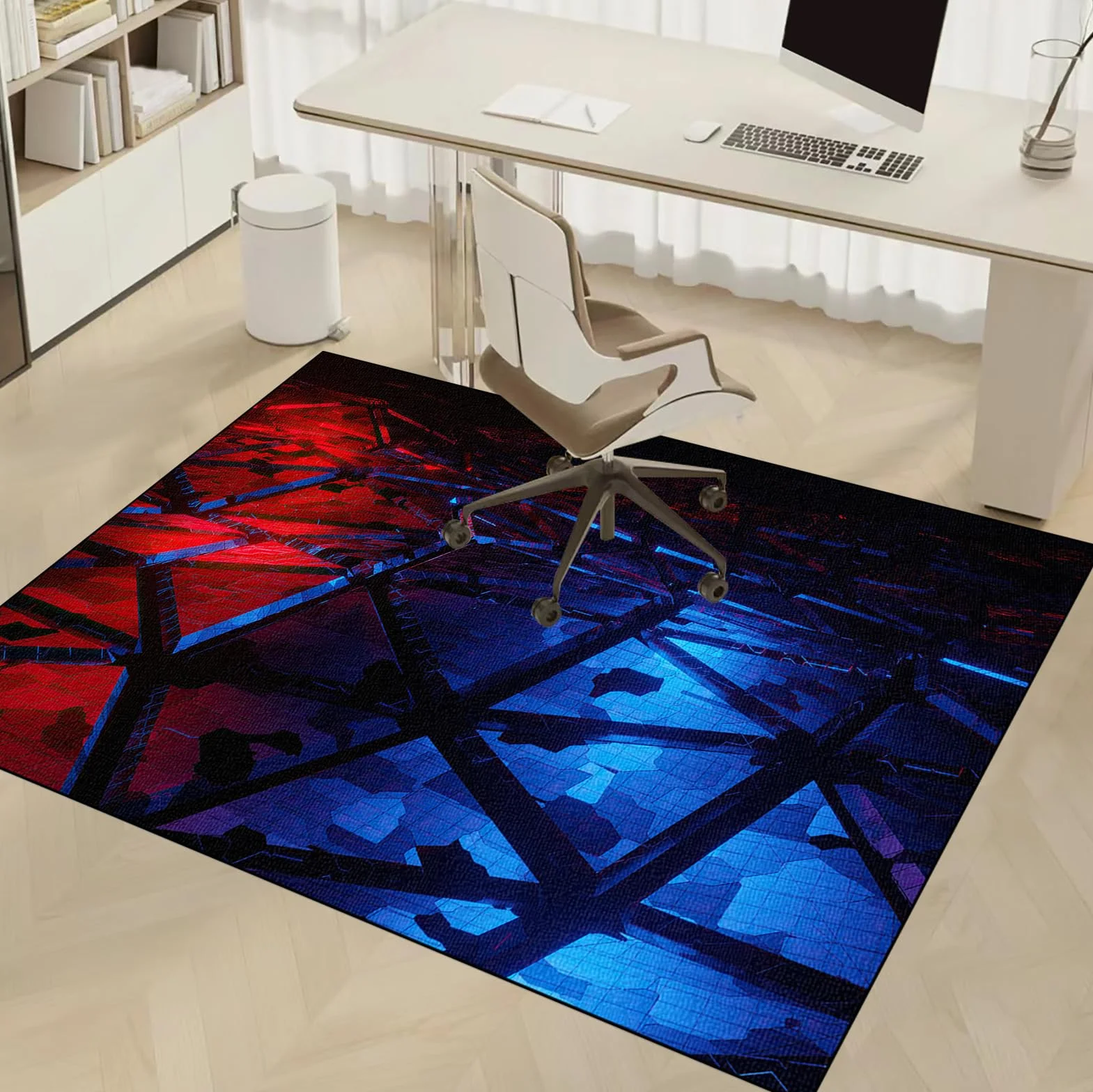 Dywan Krzesło Gamingowe, Ochraniacz Podłogi Wózki Inwalidzkie Biuro, Mata Ochronna Na Podłogi, Antypoślizgowa Mata Do Komputera Do Gier Podłogowych 120 x 140 cm