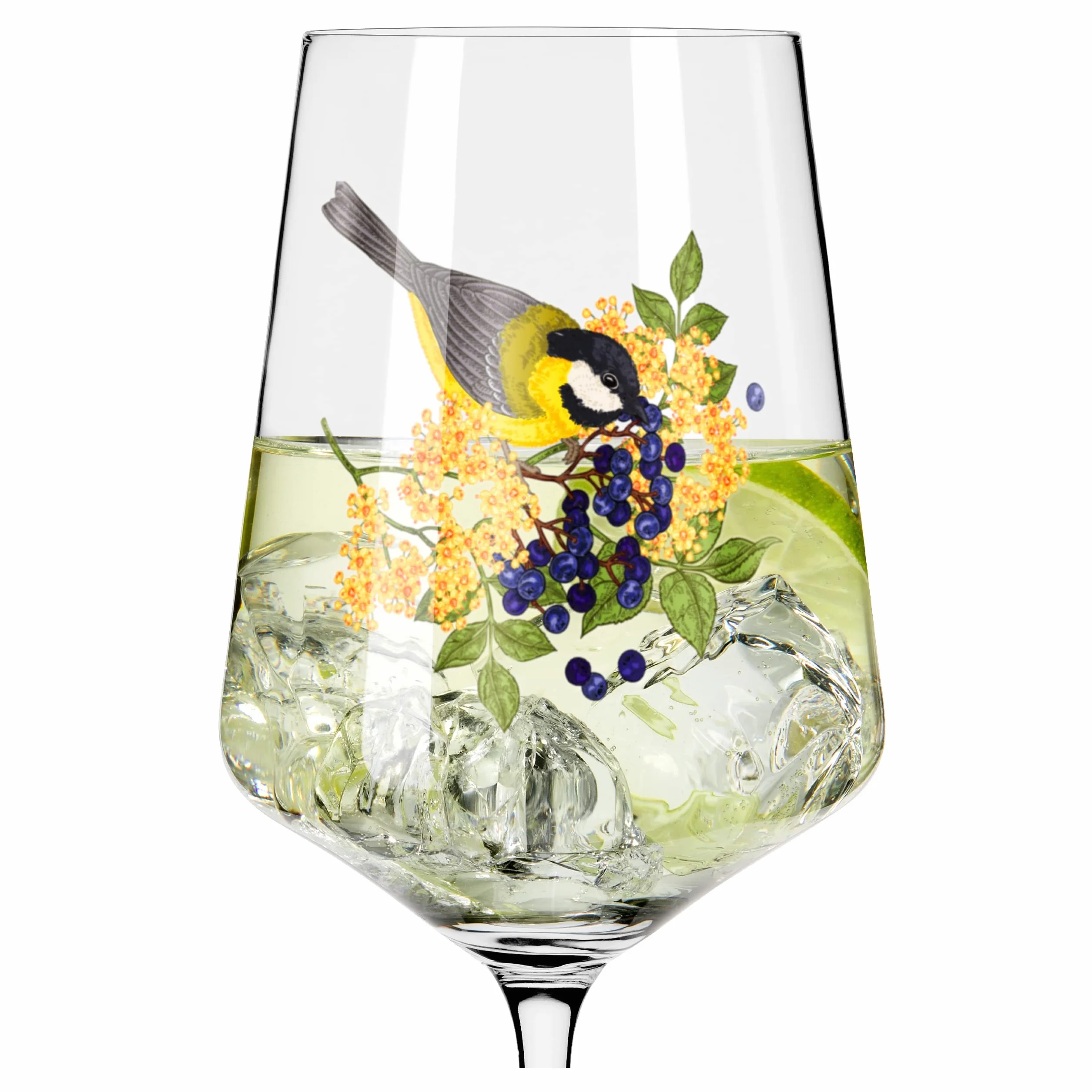 RITZENHOFF 2931015 Hugo słoik 500 ml - słoik na aperitif - seria letnia lina - motyw 15 z kolorowym ptakiem - Made in Germany