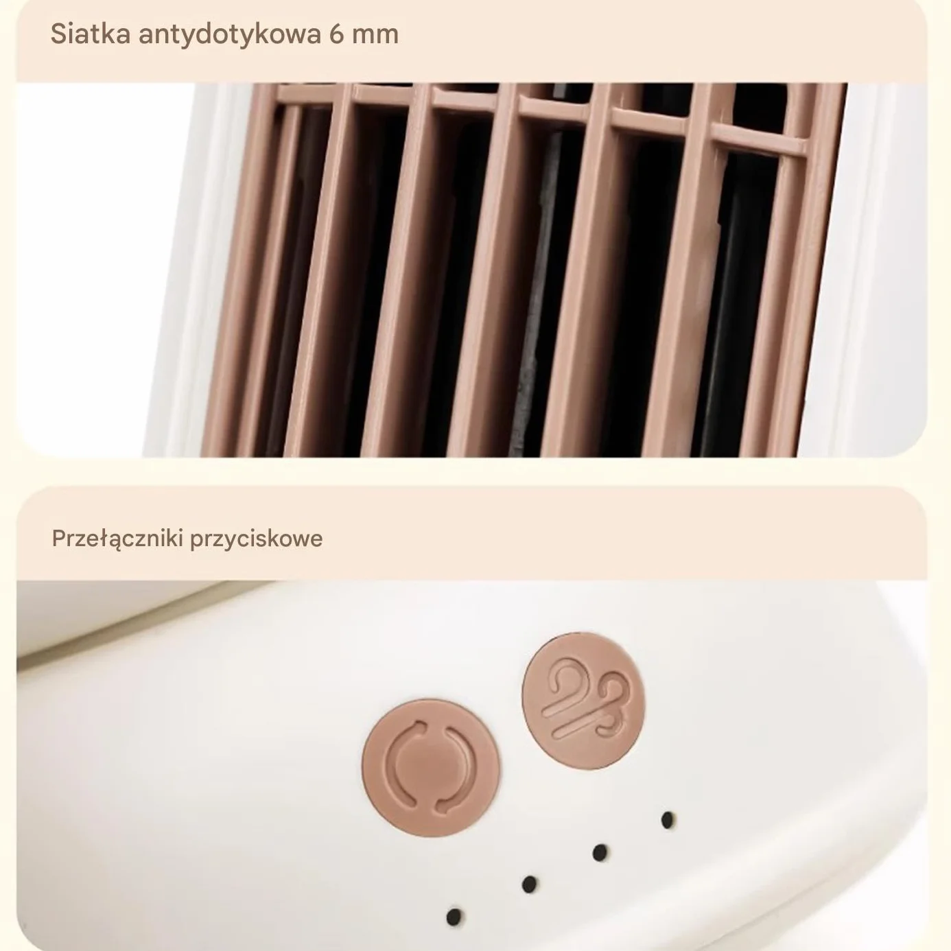 Tower Fan, Oscillating Ventilator, 3.94x3.94x10.24 inches Bedroom Powerful 3-Speed Air Circulator, Standing Fan for Home Nursery Dorm Car Camping, Room Kitchen Garage Basement