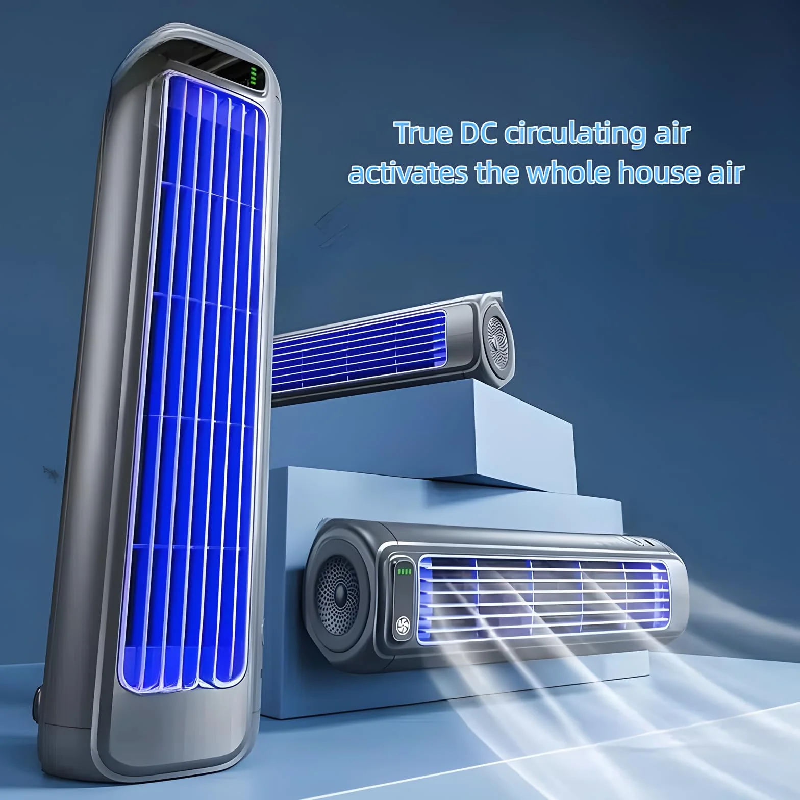 Outfany Sherum Cooling Ace, przenośny klimatyzator chłodzący, trzy prędkości wiatru, nie wymaga instalacji, klimatyzator do ładowania USB, do sypialni, biura, domu, biały