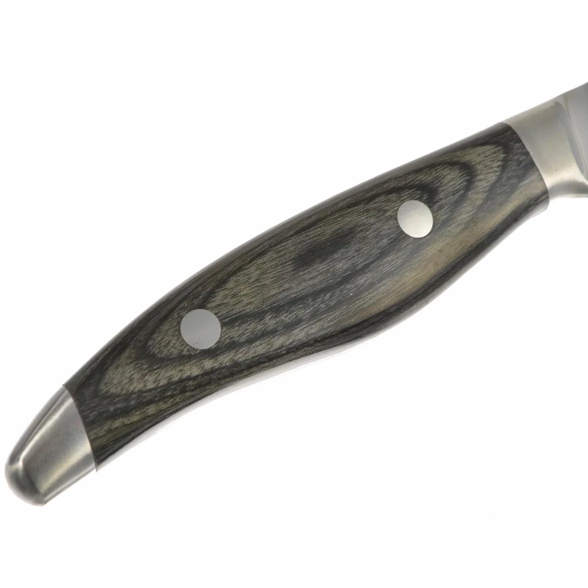 KAI Shun Nagare Santoku długość ostrza 18 cm, 72 warstwy stali damasceńskiej VG 2 i VG 10, ostrze Dual-Core, drewno Pakka, szaro-czarne, ręcznie wykonane w Japonii, japoński nóż szefa kuchni, kute
