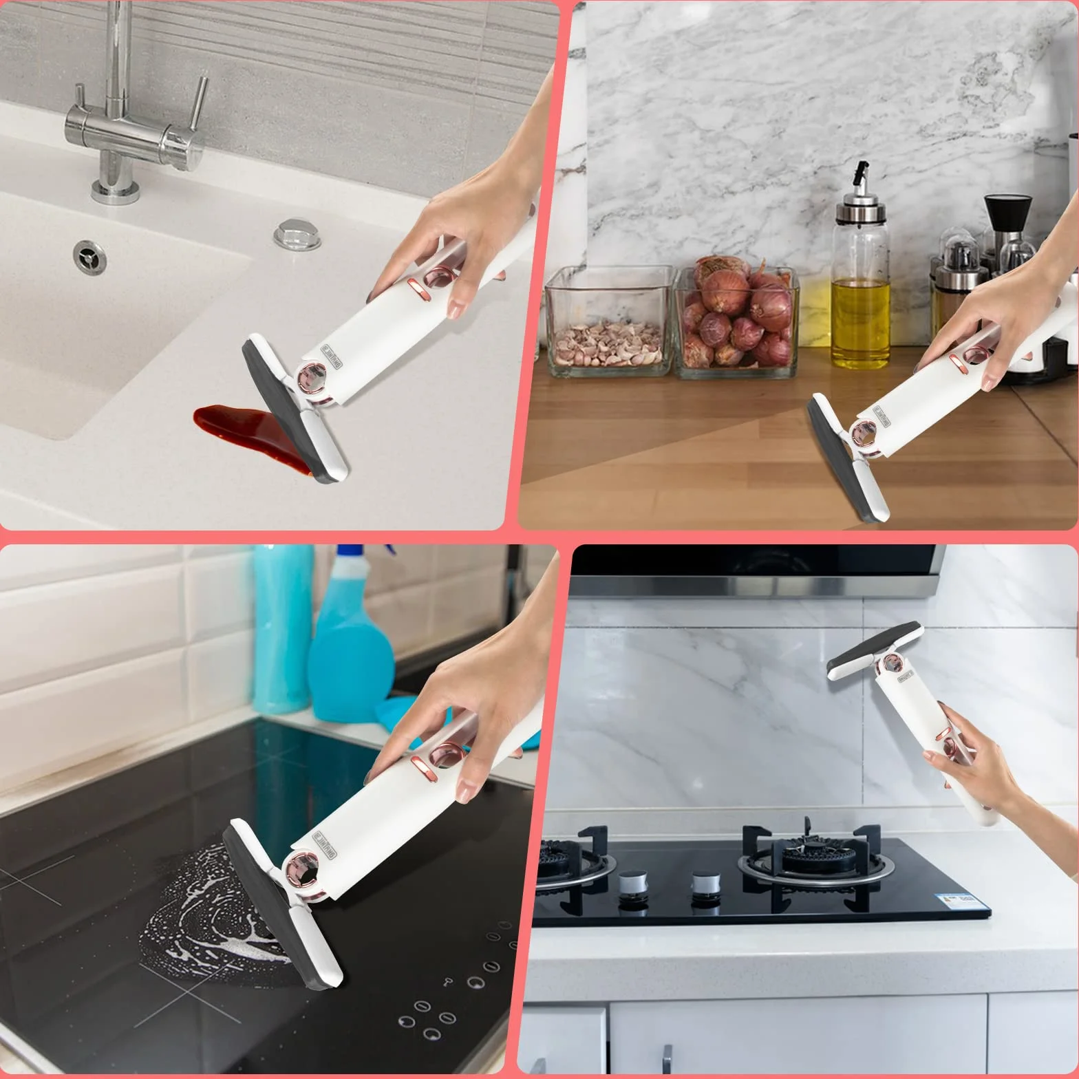 Przenośny krótki mop samozaciskowy, mini leniwy mycie ręczne, mocny chłonny mop, do użytku na mokro i na sucho, system czyszczenia podłóg do łazienki, kuchni, zastawy stołowej, szkło biurkowe (1