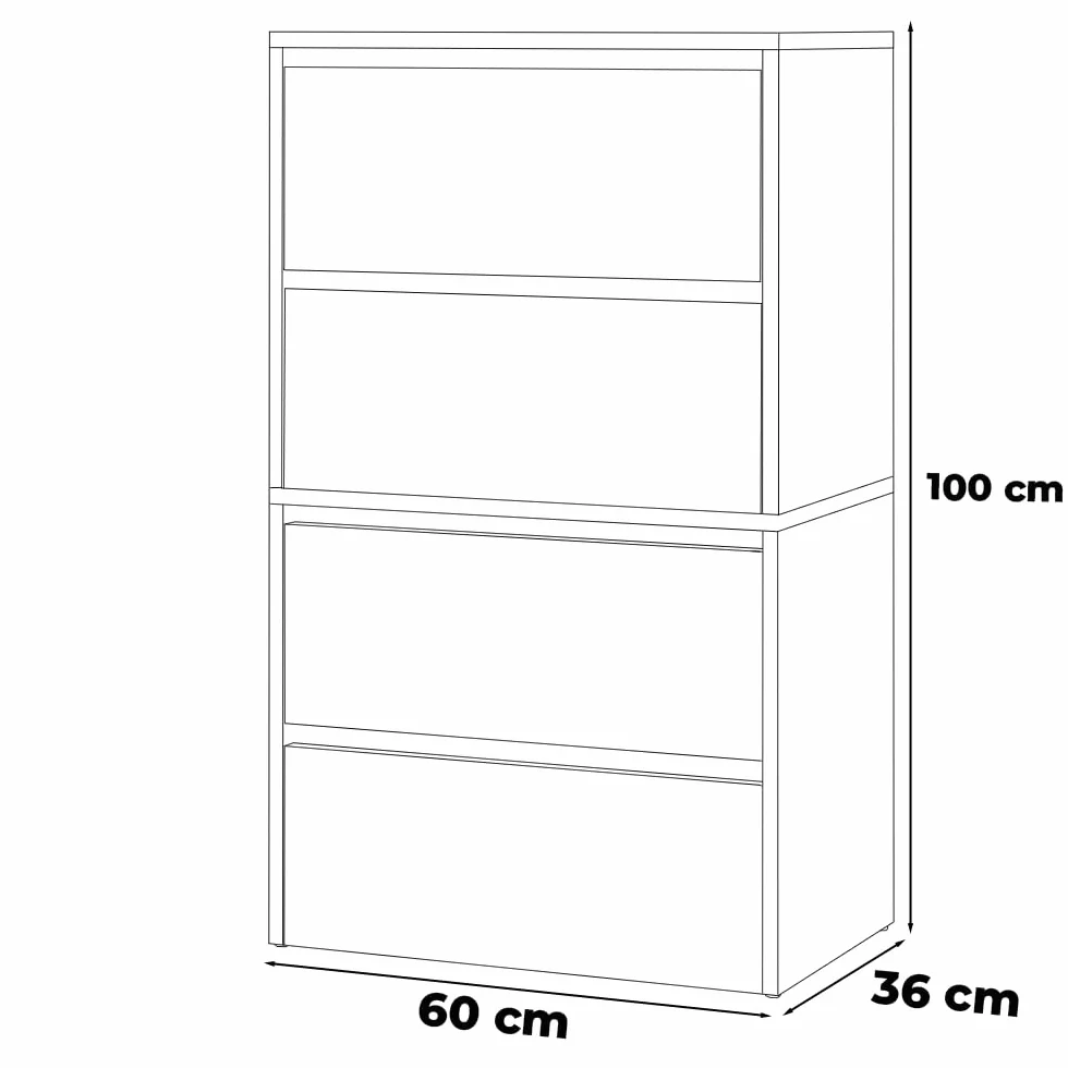 Szafka Na Buty Biała Regał Na Obuwie Do Przedpokoju 60cm Stojak Półka Biały