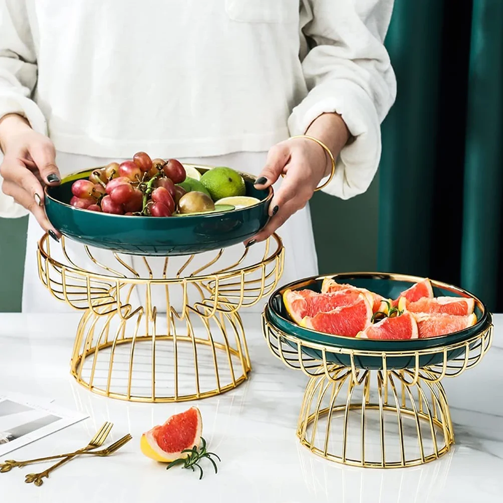 Miska na owoce, Ceramiczna miska owocowa, koszyk owocowy blat kuchnia stojak uchwyt na chleb, przekąski, przechowywanie owoców do kuchni Stojak na przekąski, Ciasto(S)