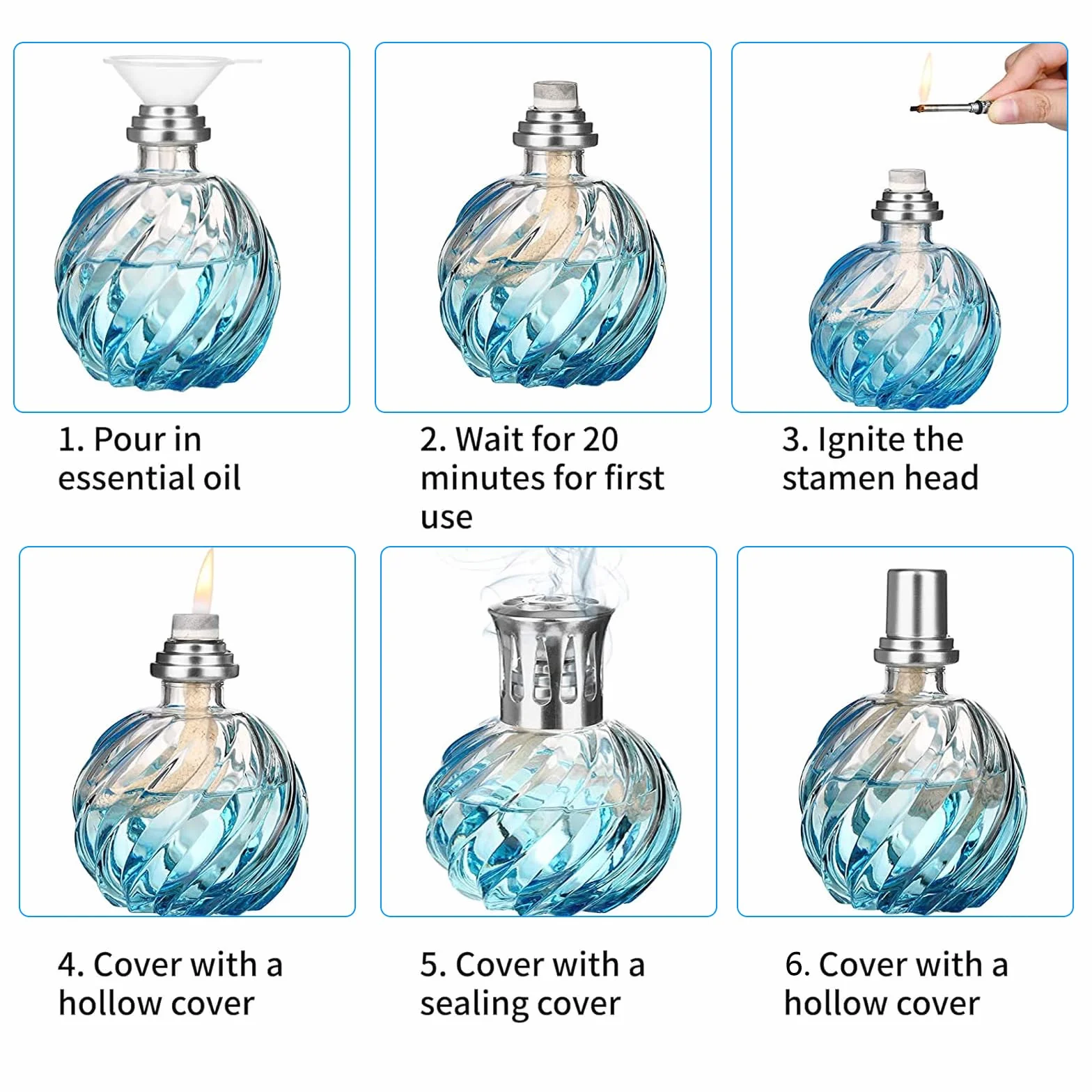 4 sztuki lamp zapachowych do lampy Berger, zapasowy knot do lampy Berger, lampa olejowa, zapasowy knot do kontroli powietrza, katalityczny palnik do aromaterapii, dekoracja domu (18 mm)