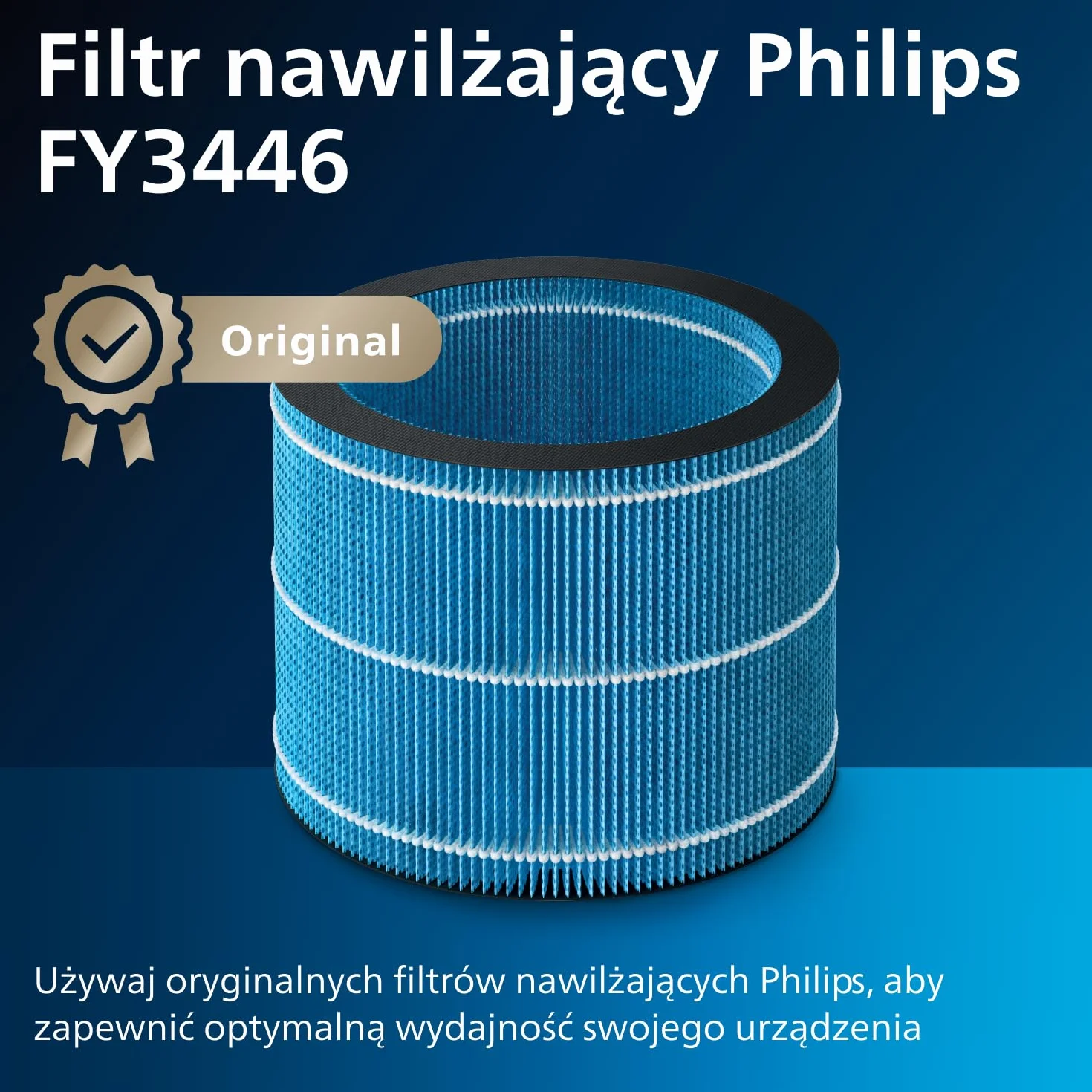 Philips Nawilżacz ewaporacyjny Serii 3000, 45 m², 99,97% mniej bakterii z NanoCloud, 300 ml/h, 3 prędkości, tryb nocny, ultracichy (33 dB), czujnik wilgotności, timer, zbiornik 3L, czarny (HU3918/10)
