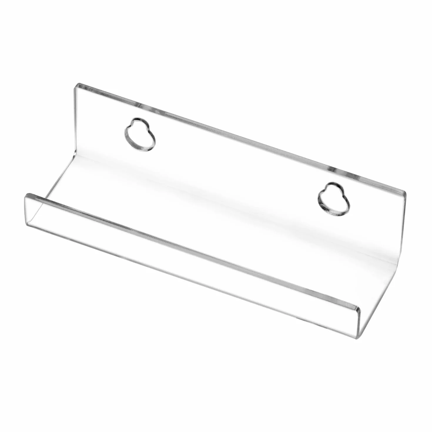 QWORK 6-pak przezroczystych uchwytów na płyty winylowe, akrylowy stojak naścienny 10 cm