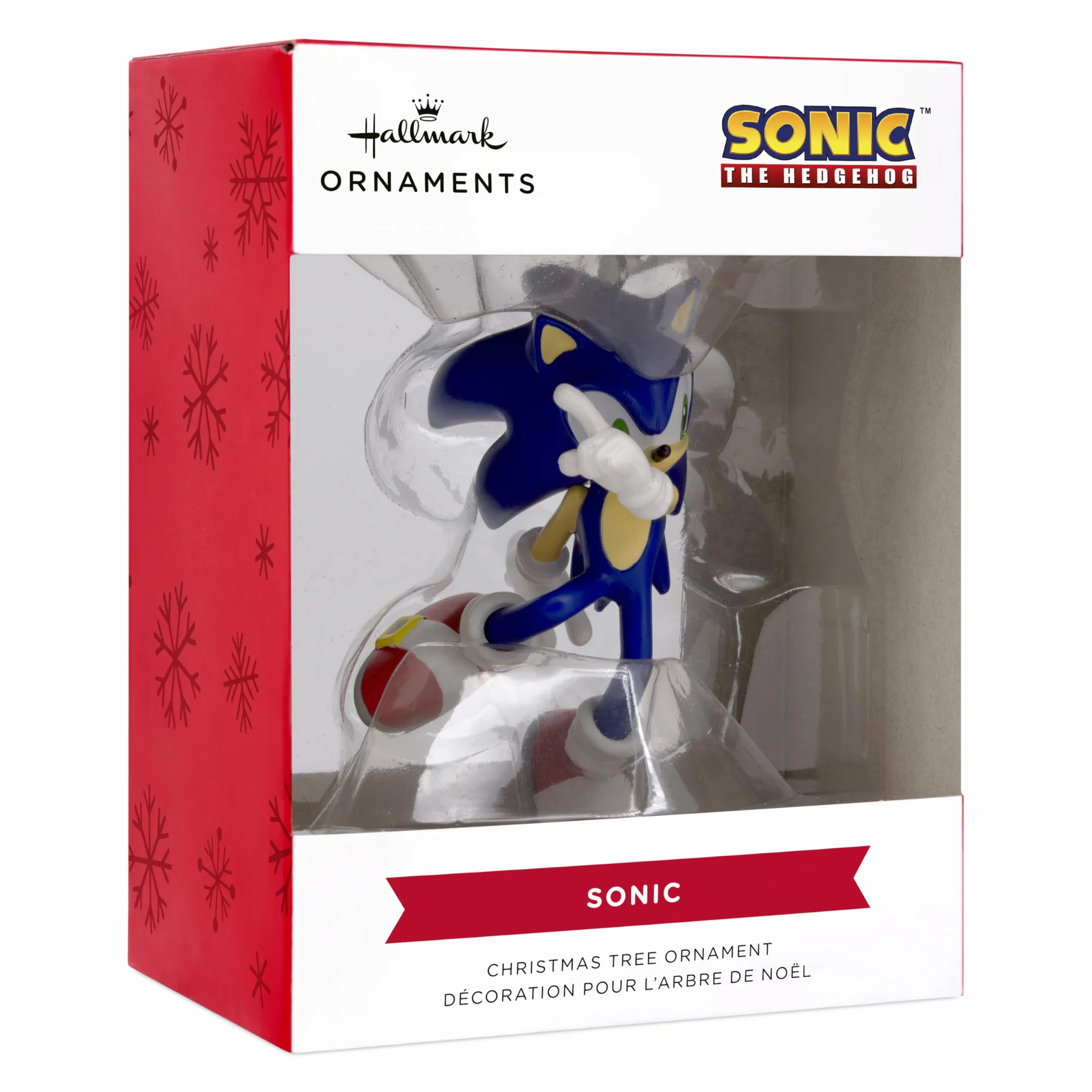 Hallmark Sonic the Hedgehog wisząca ozdoba, retro dekoracja drzewka do gier, wisząca ozdoba z żywicy, świąteczna ozdoba wisząca, prezenty na Boże Narodzenie