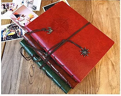 Album na zdjęcia pasek ze skóry PU DIY ręcznie wykonany album fotograficzny typ wklejania duża rodzinna podróż książka pamięci 21 x 28 cm (kolor: brązowy)