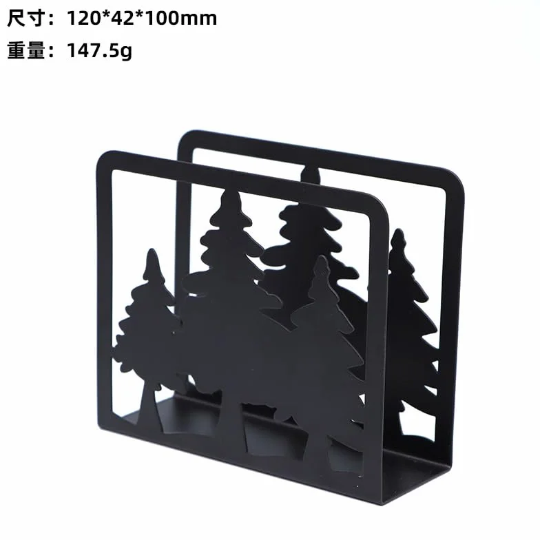 uchwyt na serwetki, Uchwyt na serwetki 12 * 4,2 10 CM 1-3 SZT. Czarne serwetniki stół(Elk,W:12*D:4.2*H:10cm 3pcs)