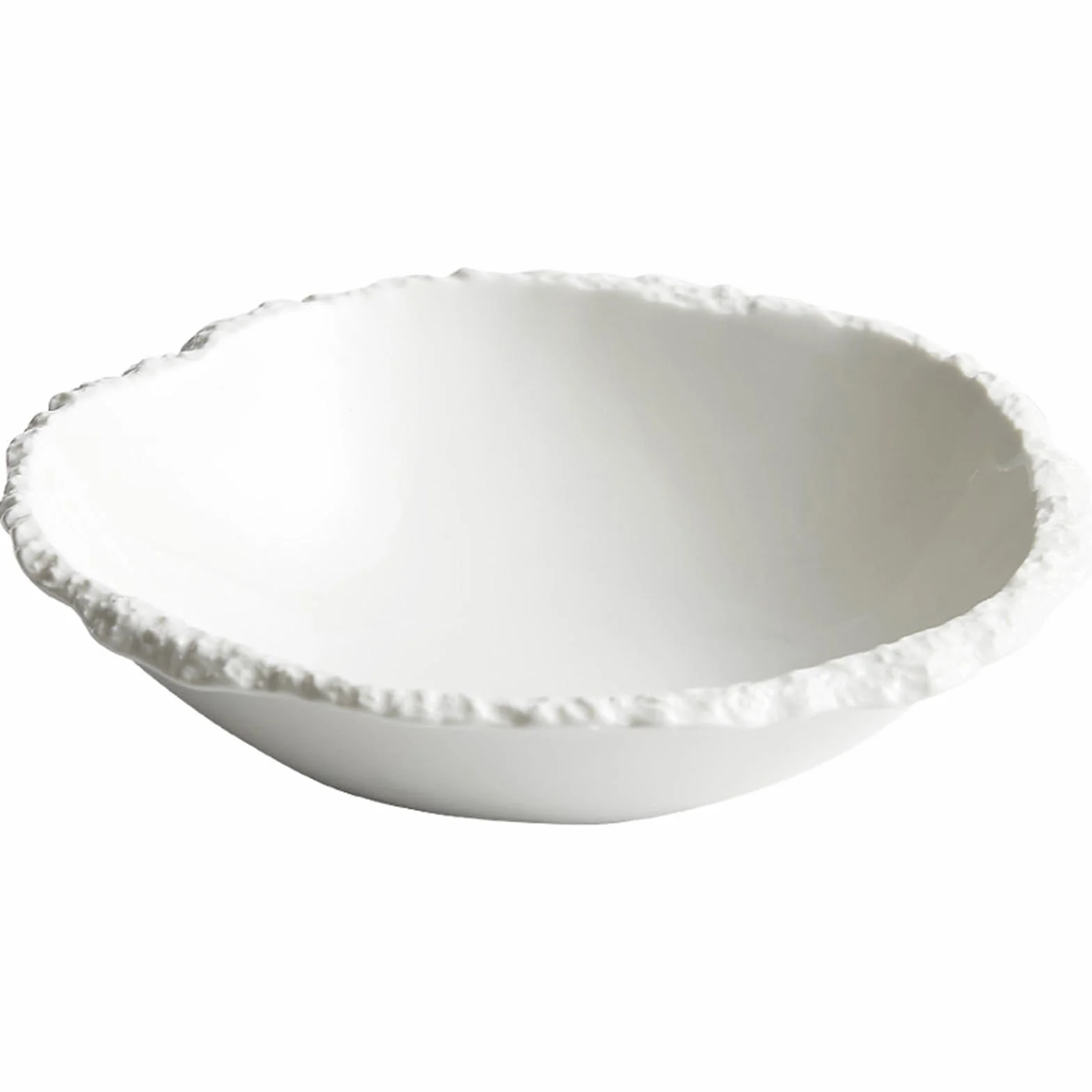 Talerz ceramiczny, talerz do naczyń, miska deserowa Dim Sum, miska ceramiczna, miska na jogurt, kreatywna zastawa stołowa do restauracji, biała, L