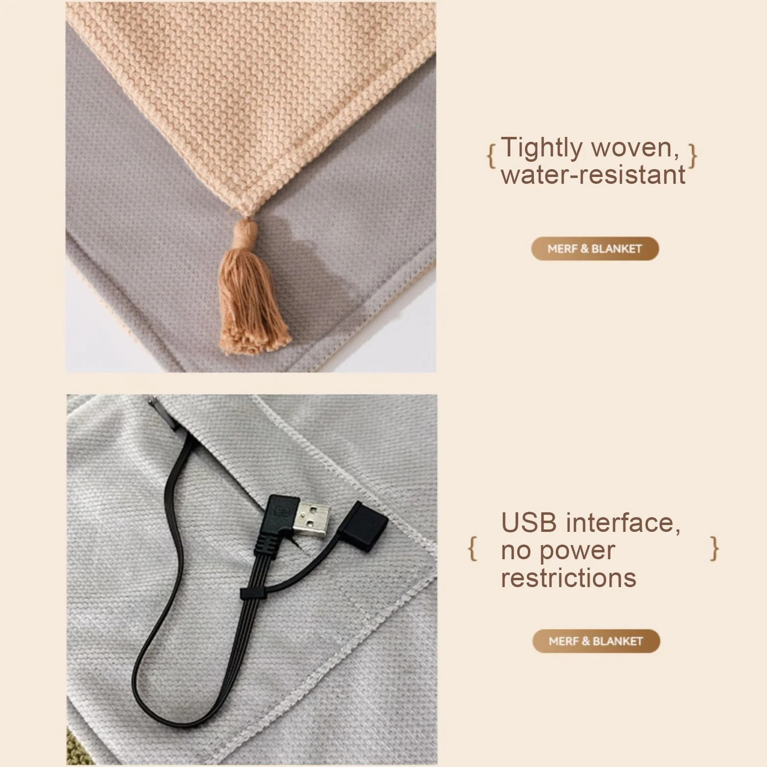 Elektryczny podgrzewany szal – USB elektryczny podgrzewany szal owijany, trzy ustawienia temperatury, pościel, ciepły na zimną pogodę, dla dorosłych, żony, osób starszych, matki, podróży