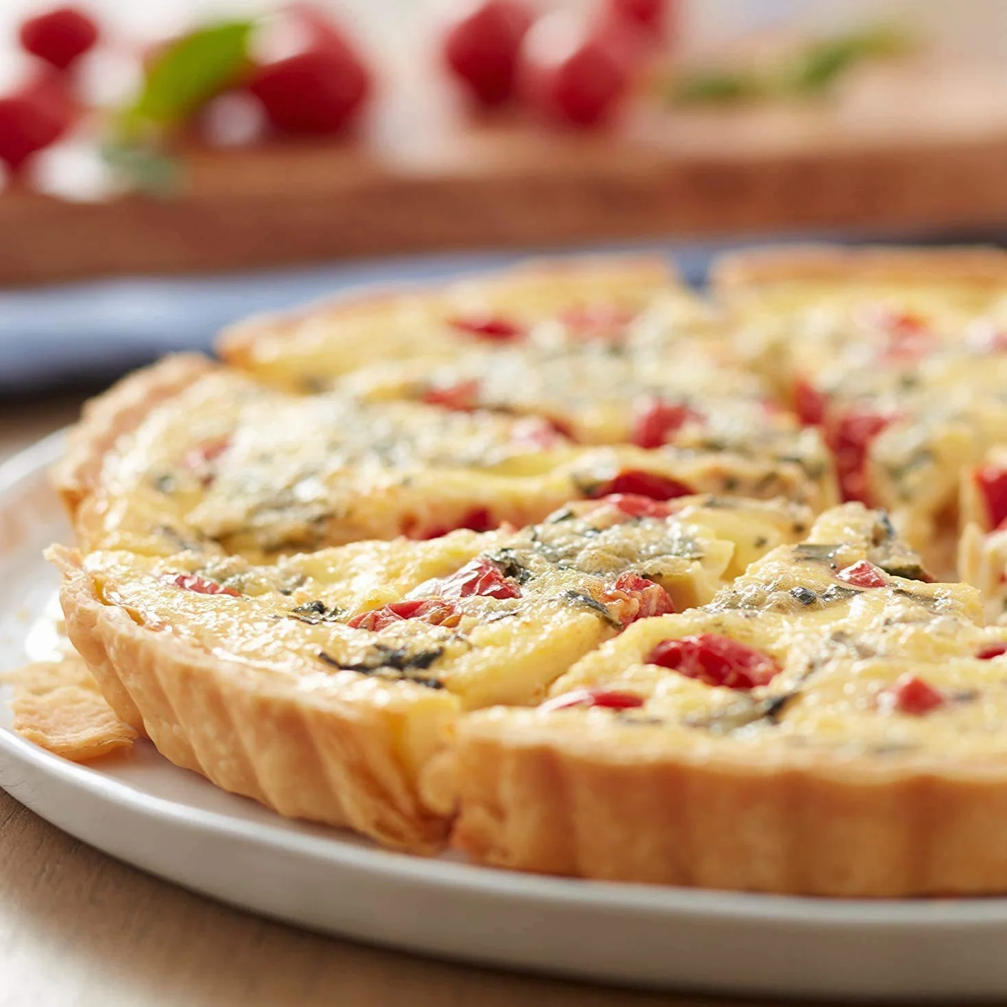 LATRAT Forma do tarty 28 cm patelnia Quiche z wyciąganym dnem powłoka nieprzywierająca