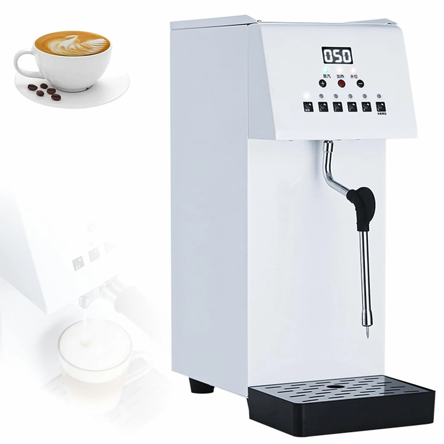 Profesjonalny Spieniacz Do Mleka, Automatyczny Ekspres Do Cappuccino O Pojemności 2500 W, Spieniacz Do Mleka O Pojemności 6 L, Spryskiwacz 360° Do Espresso, Herbaty, Deserów I Batonów