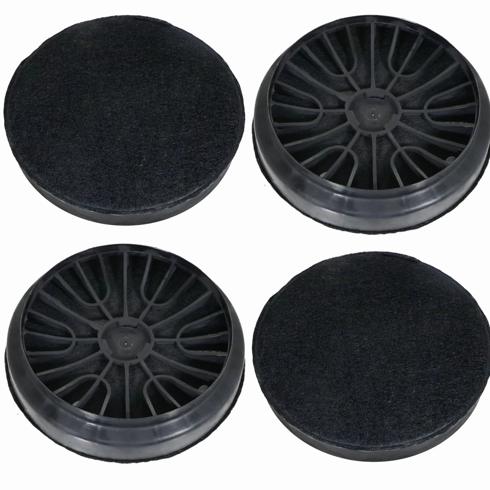 SPARES2GO Filtry węglowe do Neff D66B21N0GB D69B21N0GB okap kuchenny 00743169 Z5138X1 (4 sztuki)