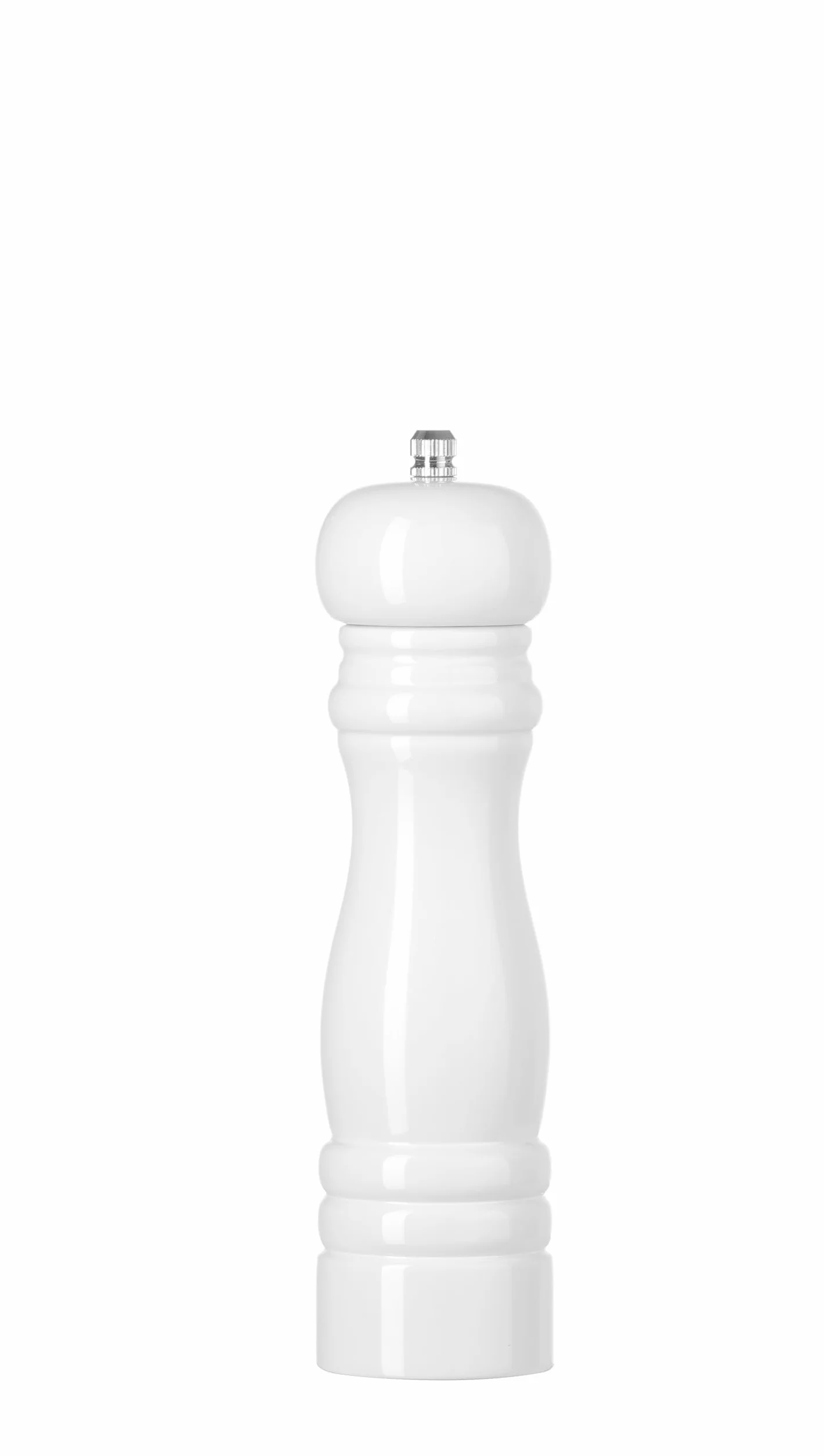 HENDI Młynek do soli, solniczka, z ceramicznym młynkiem, regulowana, ø55x(H)215mm, drewno białe z połyskiem