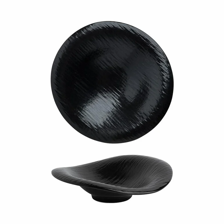 Ceramiczna zastawa stołowa Kuchnia o specjalnym kształcie miska na zupę salaterka deserowa biała ceramiczna nieregularna naczynie talerz do zupy restauracja hotelowa zastawa stołowa (Color : 8 inches
