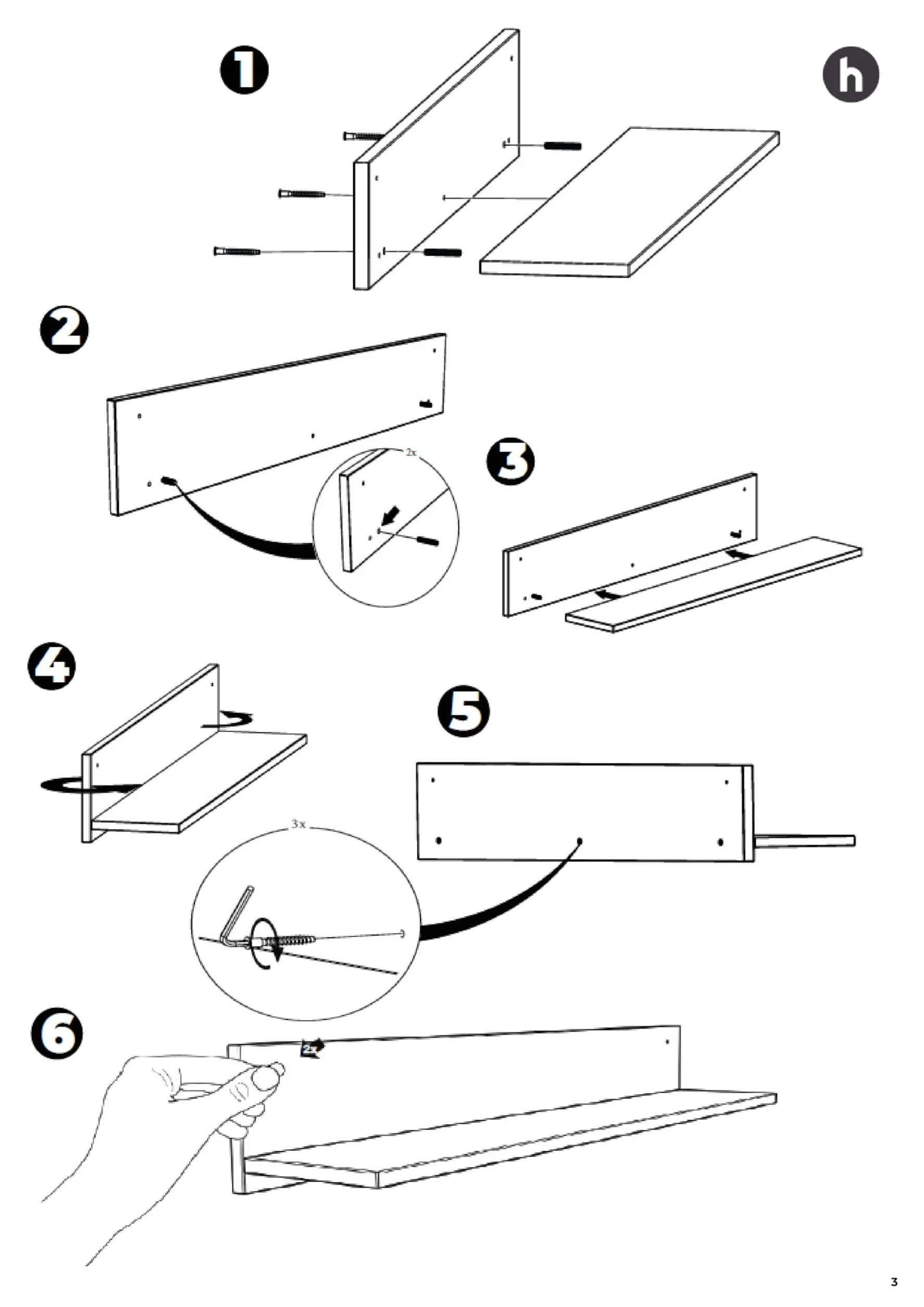Skandynawski drewniany regał ścienny, regał wiszący, półka ścienna do salonu, sypialni, pokoju dziecięcego, łazienki, kuchni, korytarza, biura, 100 x 17 x 17 cm, szary