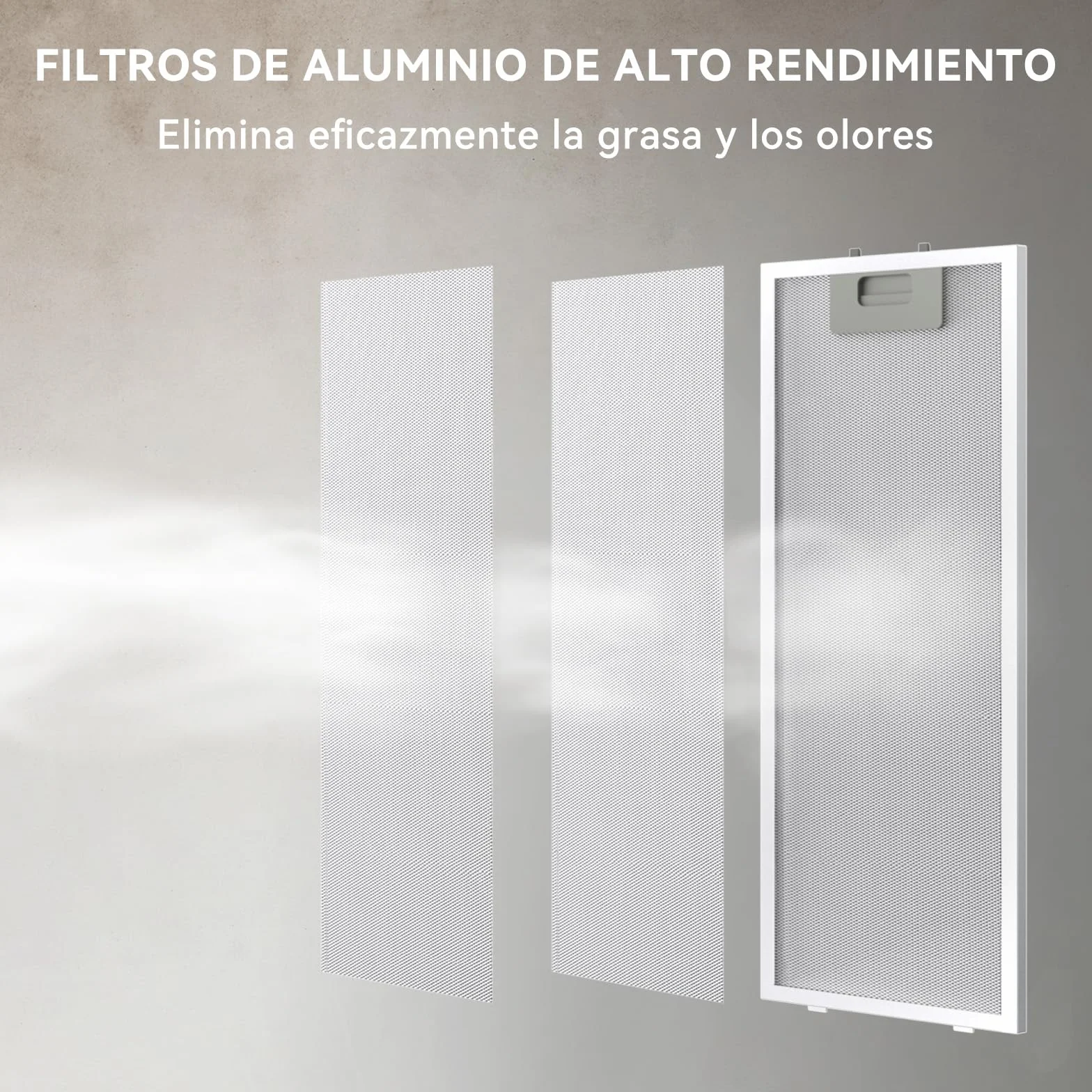 Hermitlux Okap kuchenny 60 cm, płaski okap wywiewany/obieg powietrza z filtrem z węglem aktywnym, strumień powietrza 360 m³/h, oświetlenie LED, 65 dB
