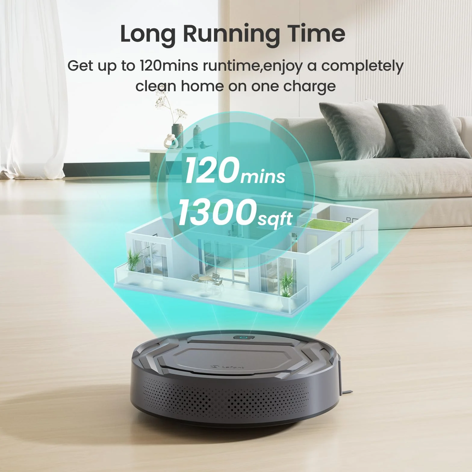 Lefant M210P Robot Odkurzający Super Slim WiFi Samoładujący się Cichy