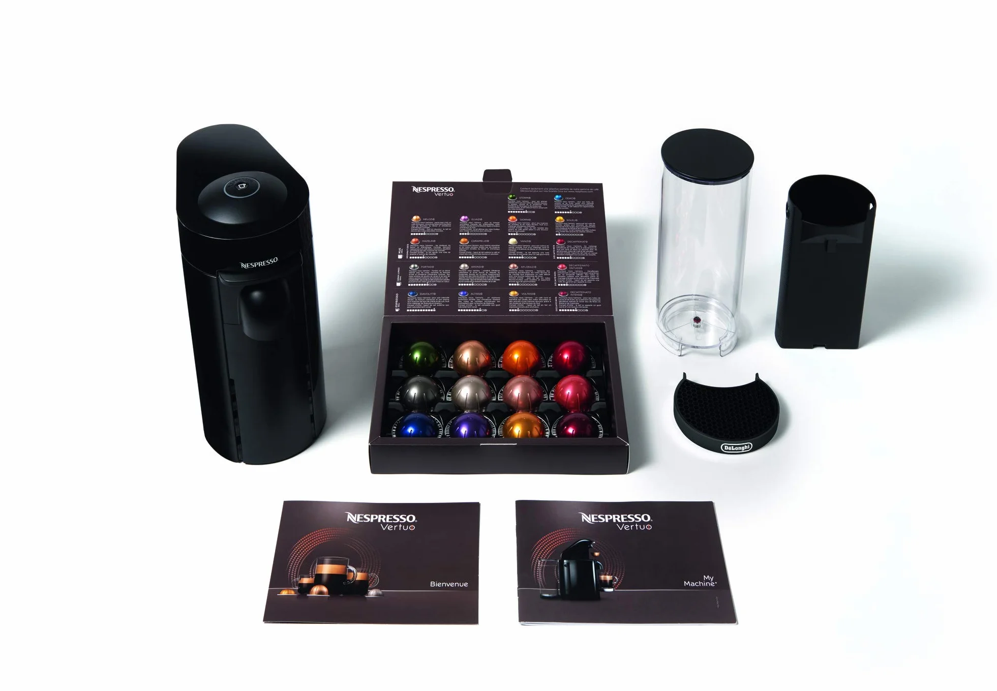 De'Longhi VertuoPlus ENV150.B Ekspres do Kawy, Kapsułkowy, 1260W, Czarny, Technologia Centrifusion, 3 Wymary Napojów, Automatyczne Wyłączanie